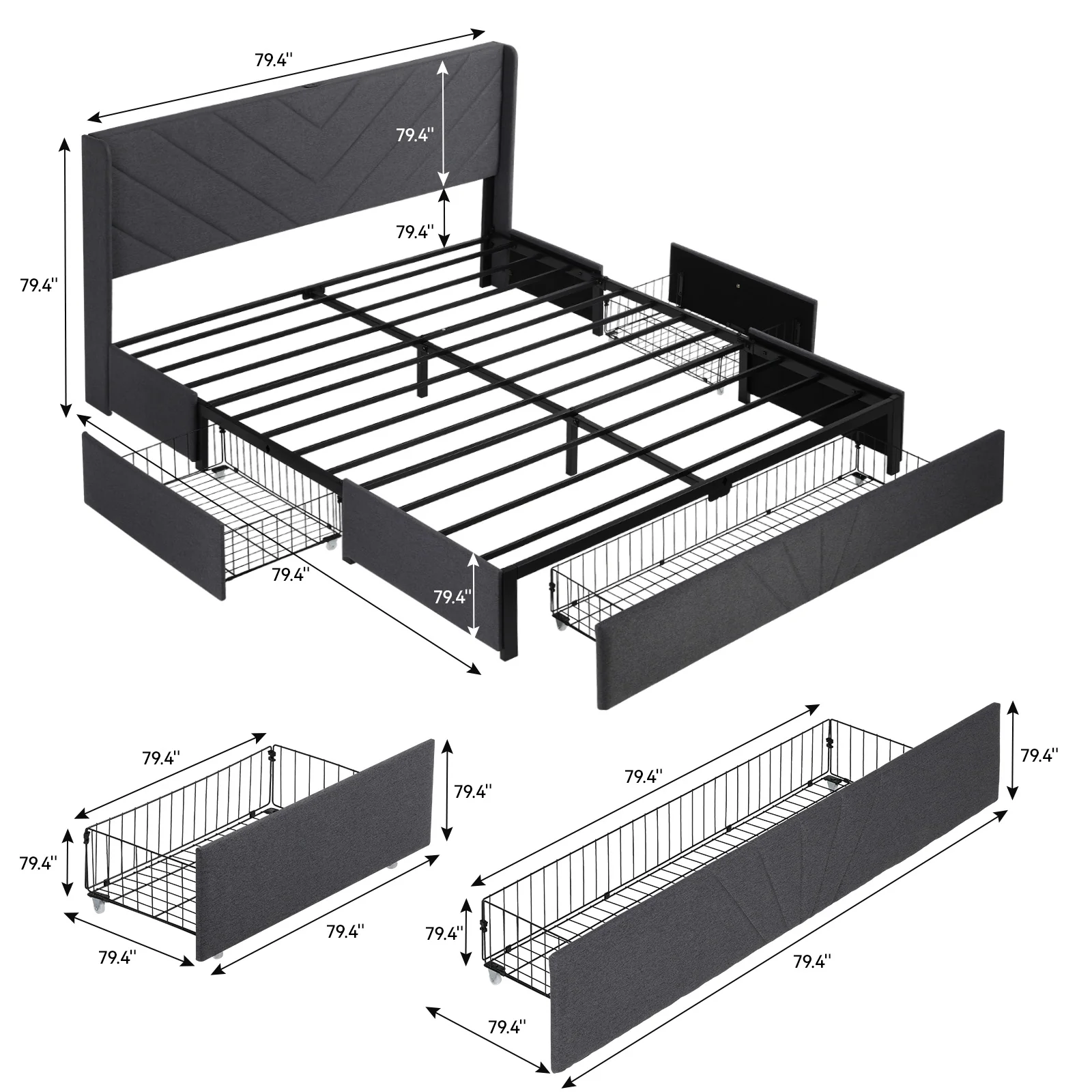 Bed Frame BF003 - Image 12