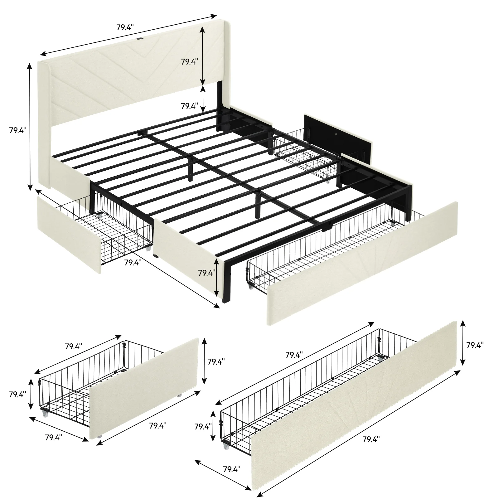Bed Frame BF003 - Image 36
