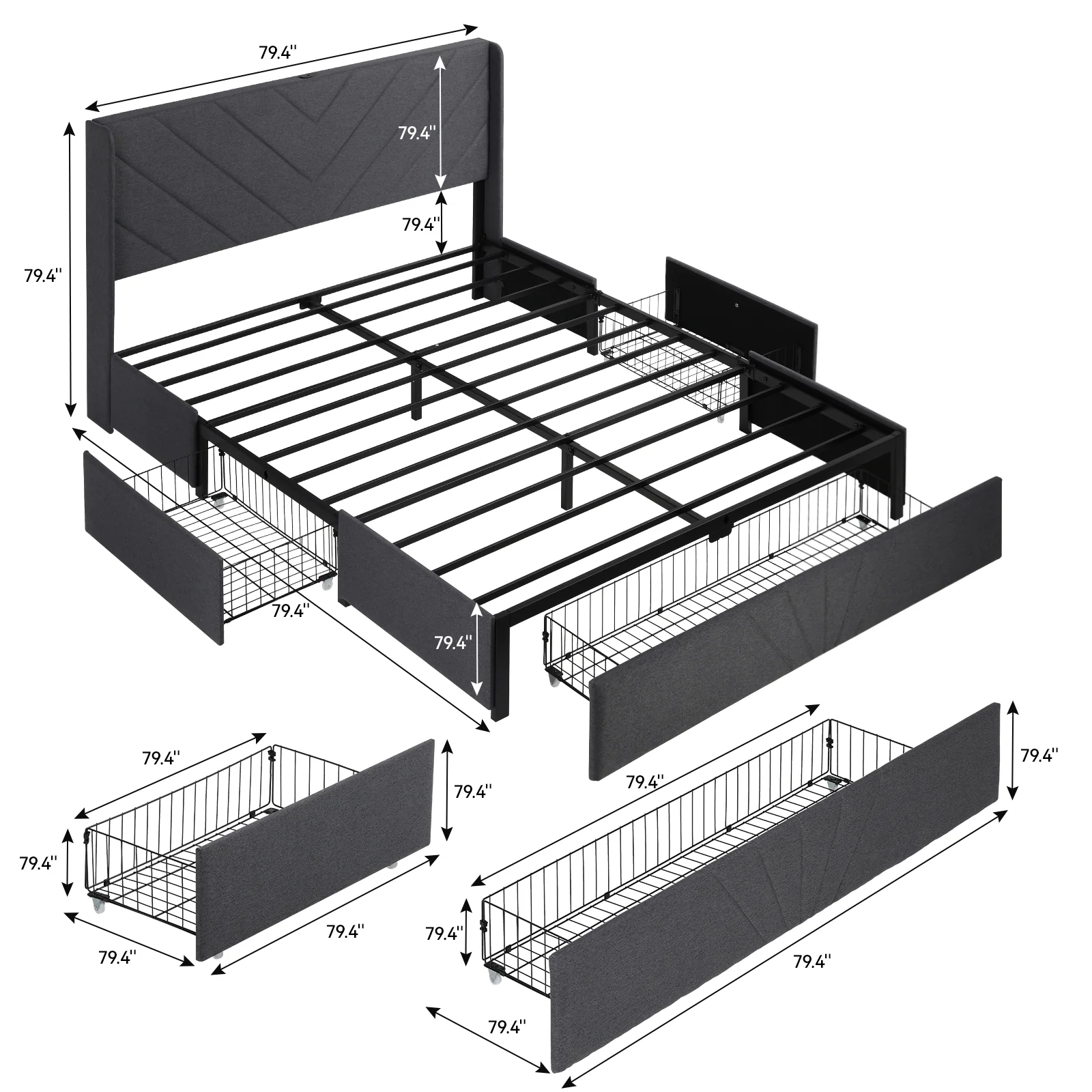 Bed Frame BF003 - Image 48