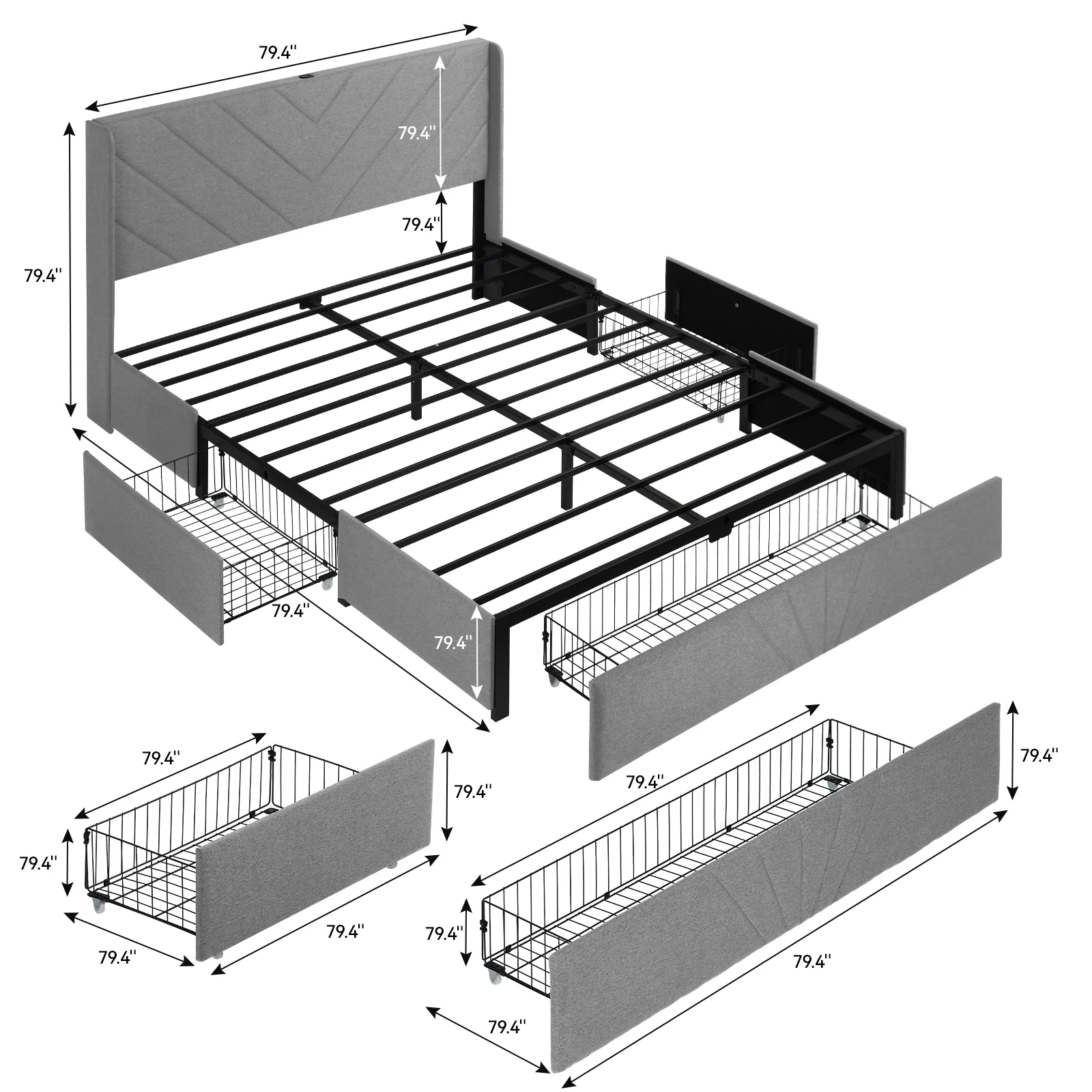 Bed Frame BF003 - Image 60