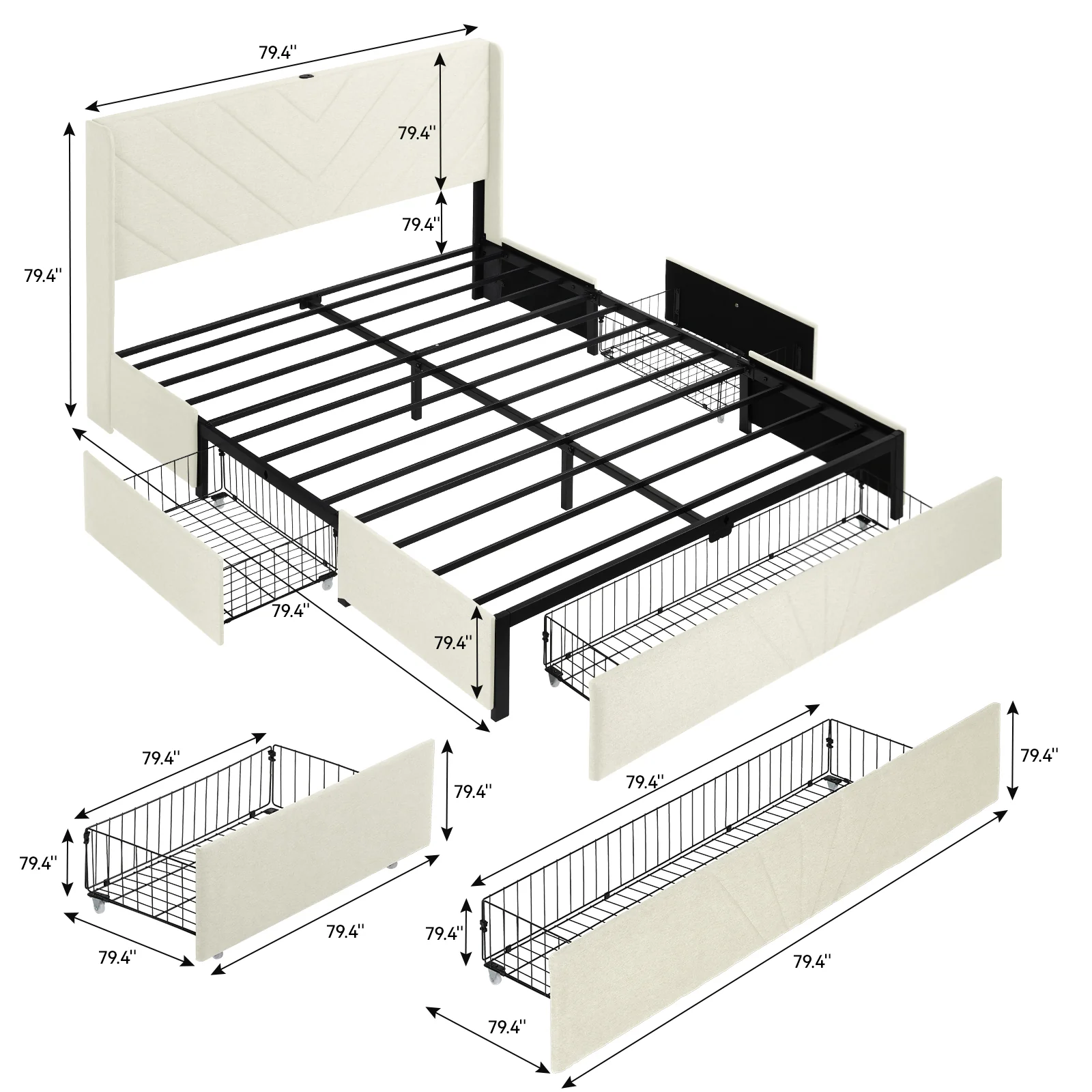 Bed Frame BF003 - Image 72
