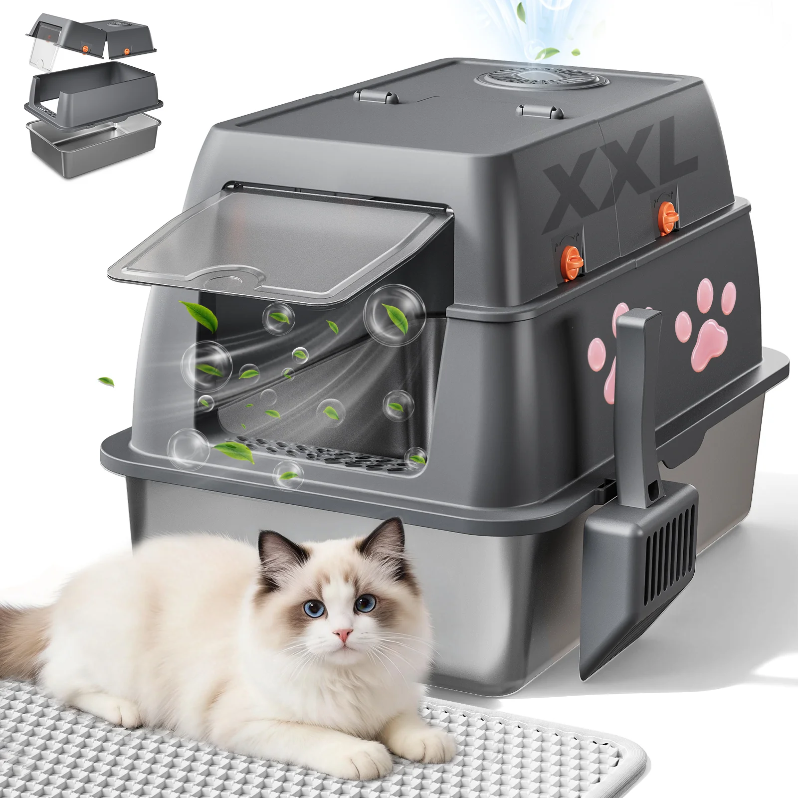 ACB07 Multi‑Mode Cat Litter Box with Odor Control - Image 11