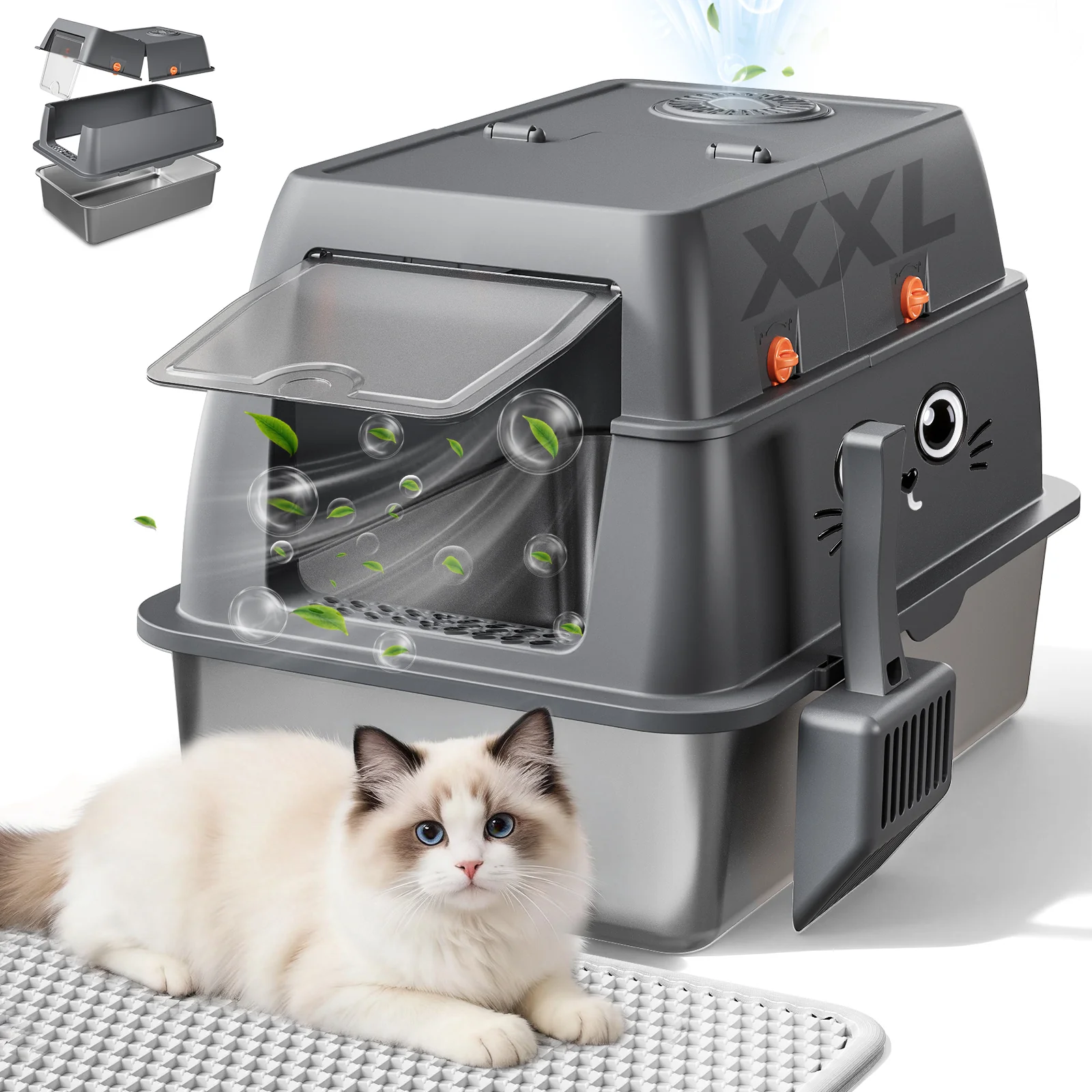 ACB07 Multi‑Mode Cat Litter Box with Odor Control - Image 12