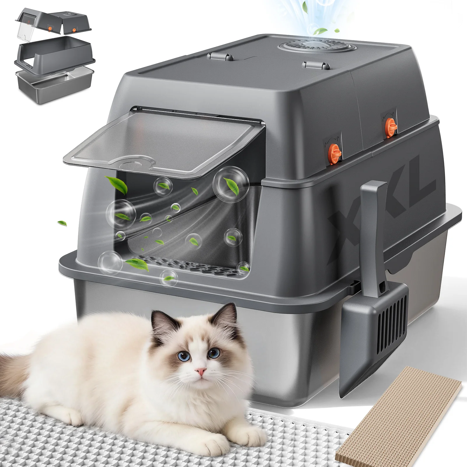 ACB07 Multi‑Mode Cat Litter Box with Odor Control - Image 13