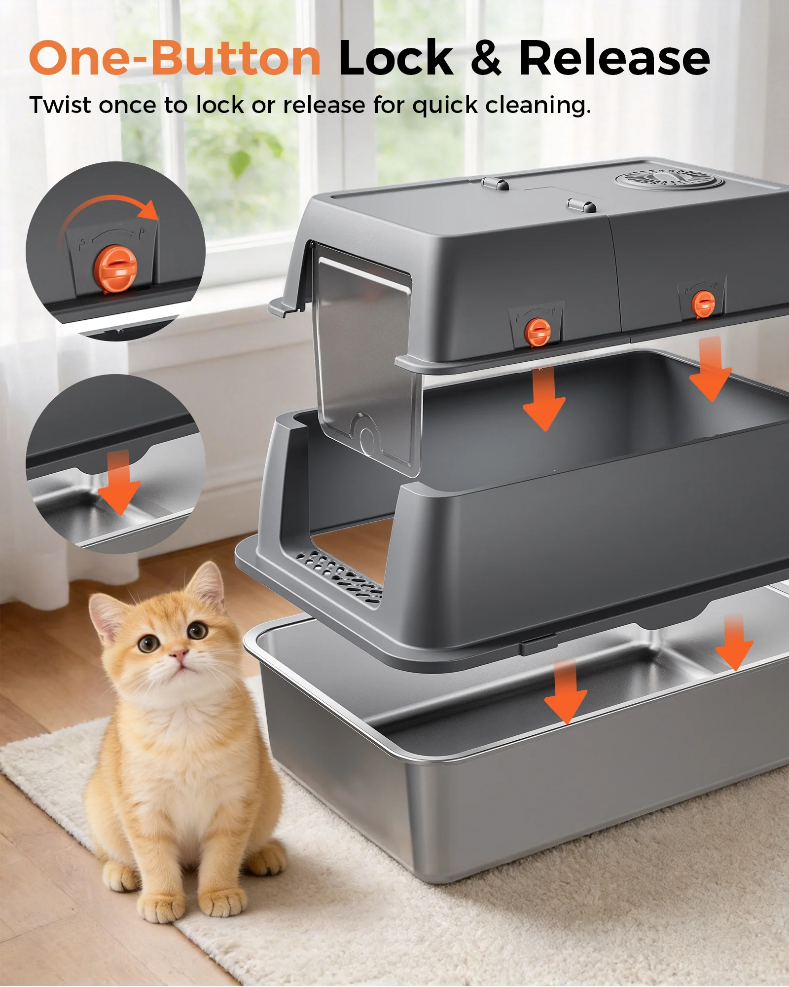 ACB07 Multi‑Mode Cat Litter Box with Odor Control - Image 16