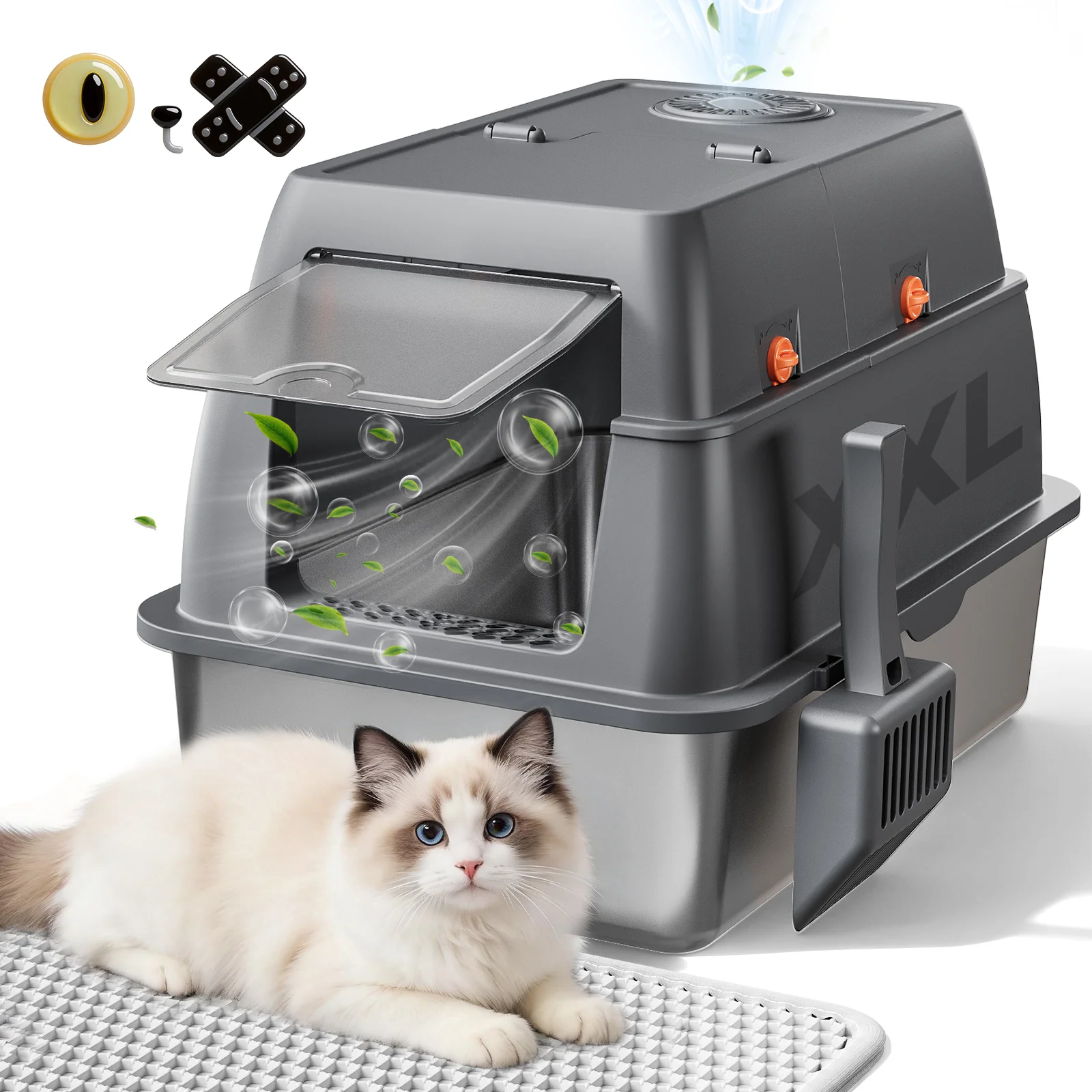 ACB07 Multi‑Mode Cat Litter Box with Odor Control - Image 20
