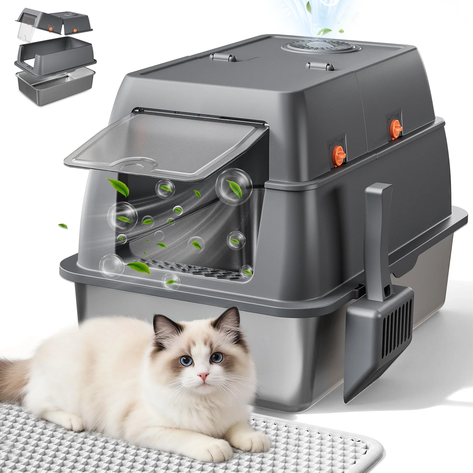 ACB07 Multi‑Mode Cat Litter Box with Odor Control - Image 8