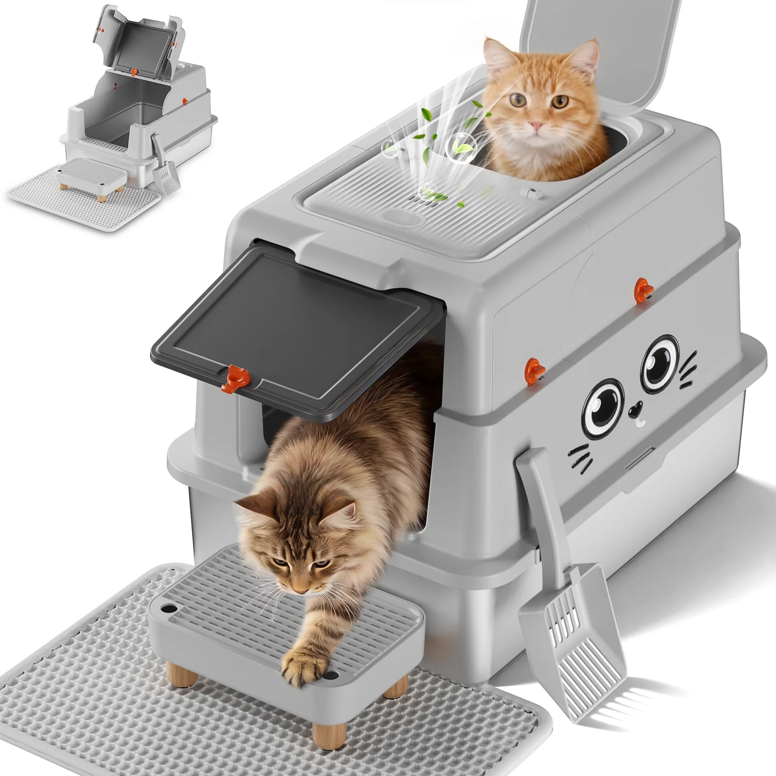 ACB08 XXXL Dual‑Entry Cat Litter Box - Image 11