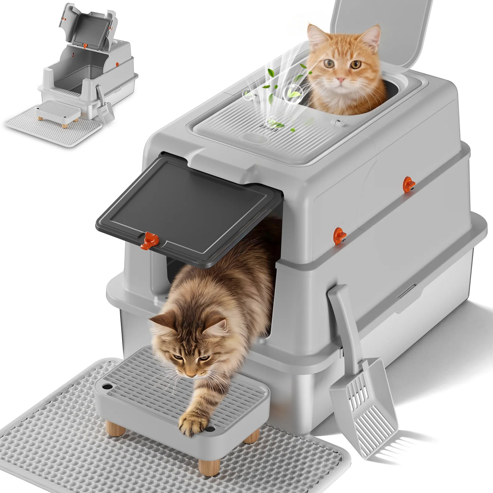 ACB08 XXXL Dual‑Entry Cat Litter Box - Image 12