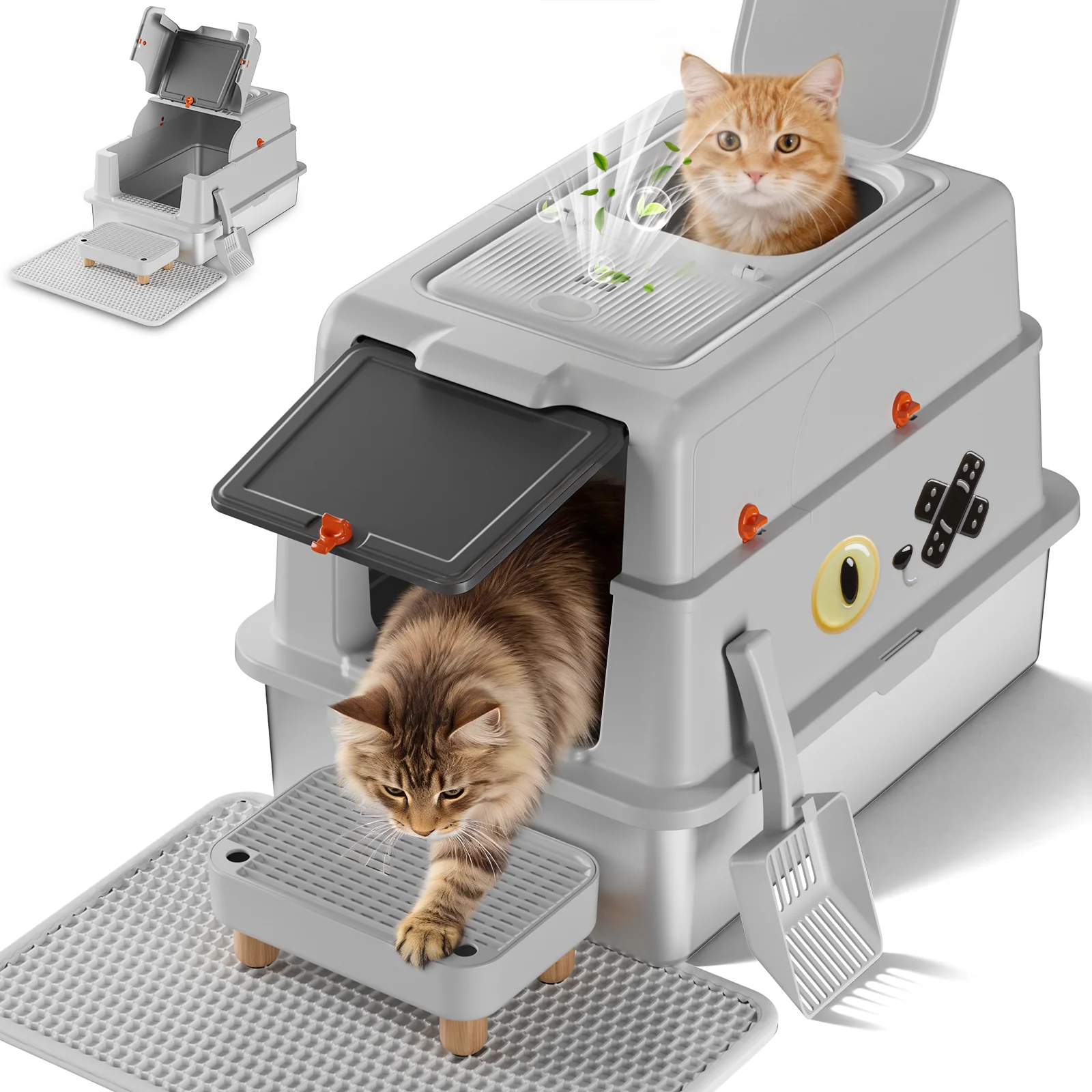 ACB08 XXXL Dual‑Entry Cat Litter Box - Image 14