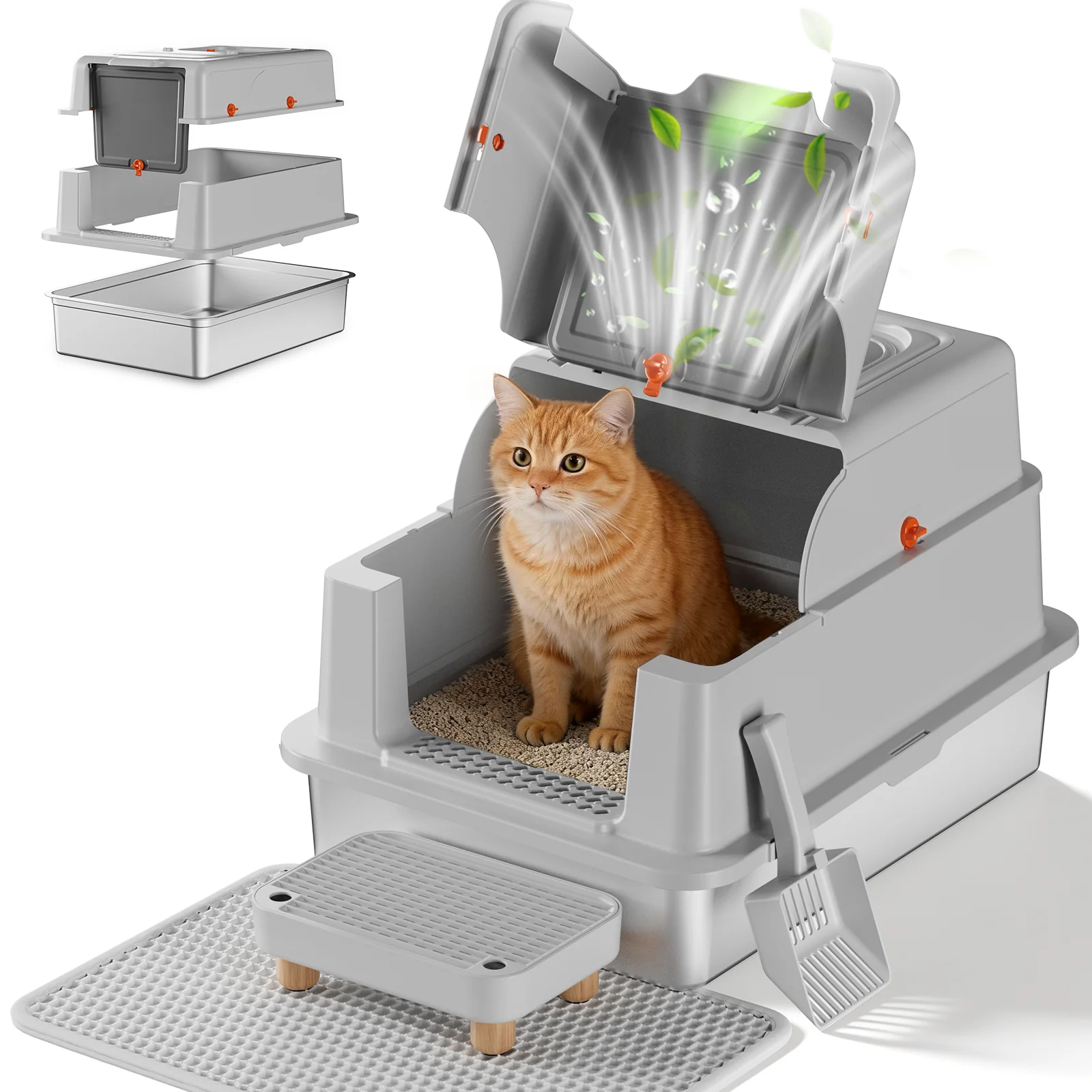 ACB08 XXXL Dual‑Entry Cat Litter Box - Image 15