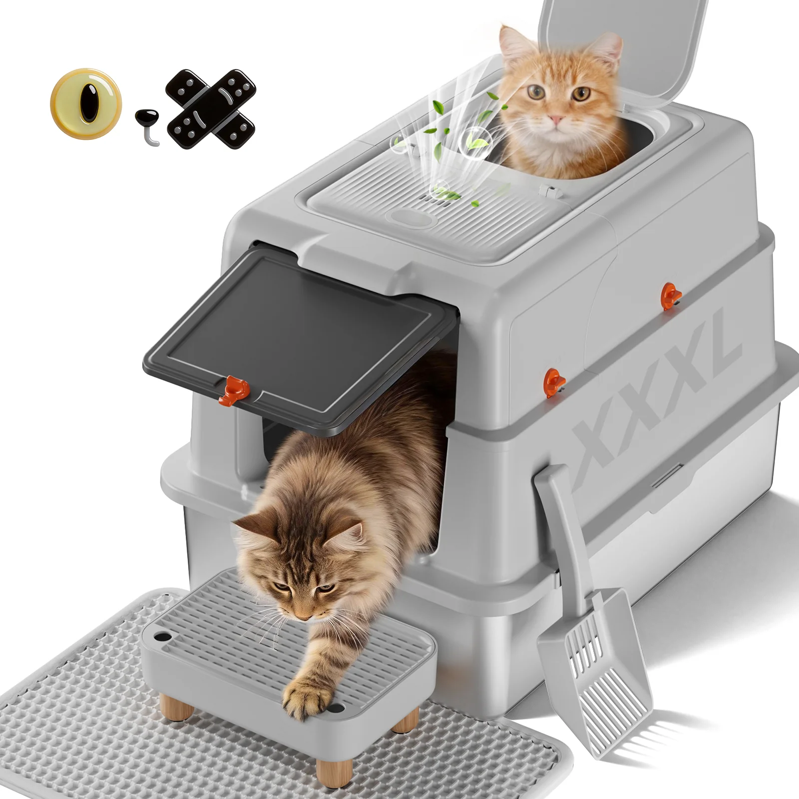 ACB08 XXXL Dual‑Entry Cat Litter Box - Image 17
