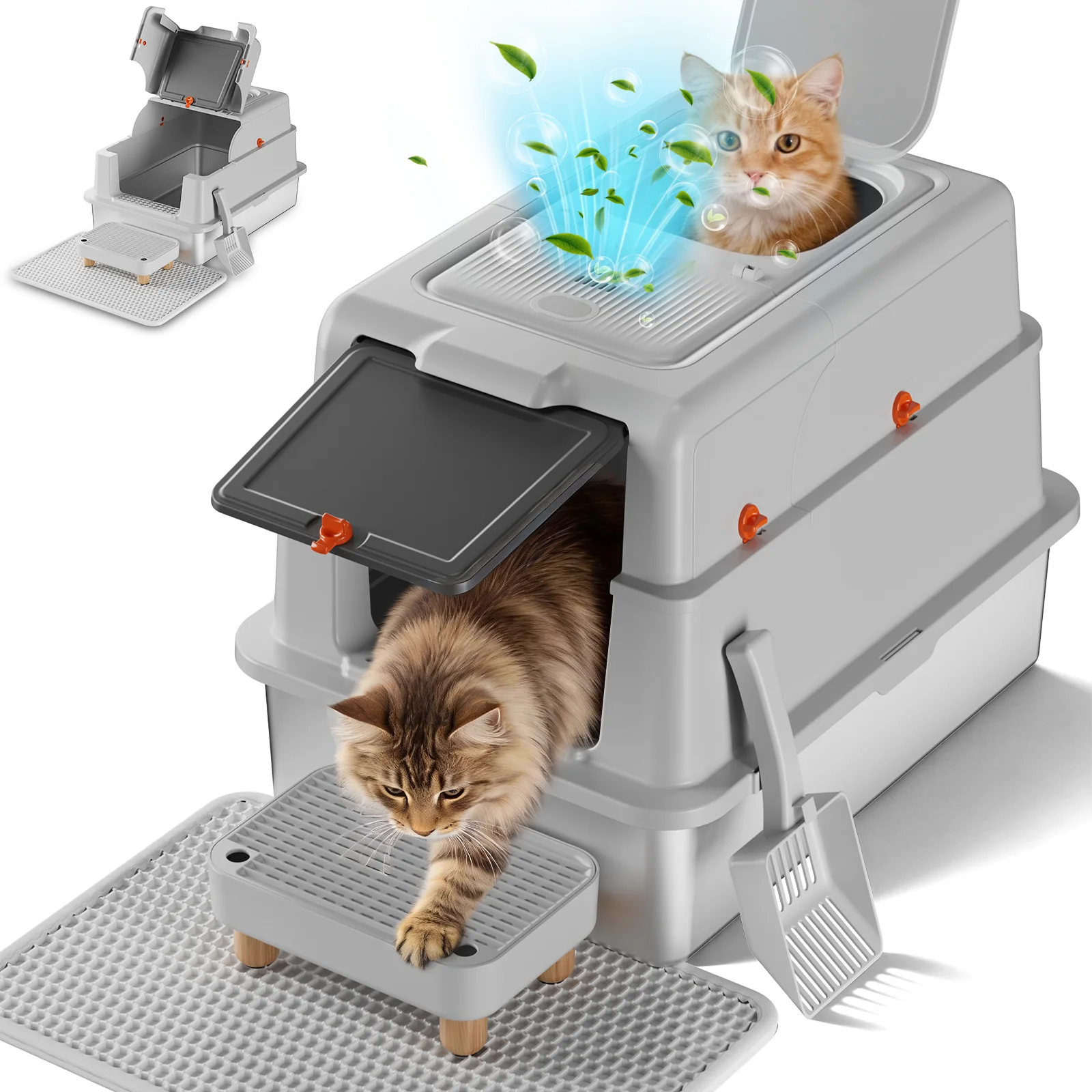 ACB08 XXXL Dual‑Entry Cat Litter Box - Image 21