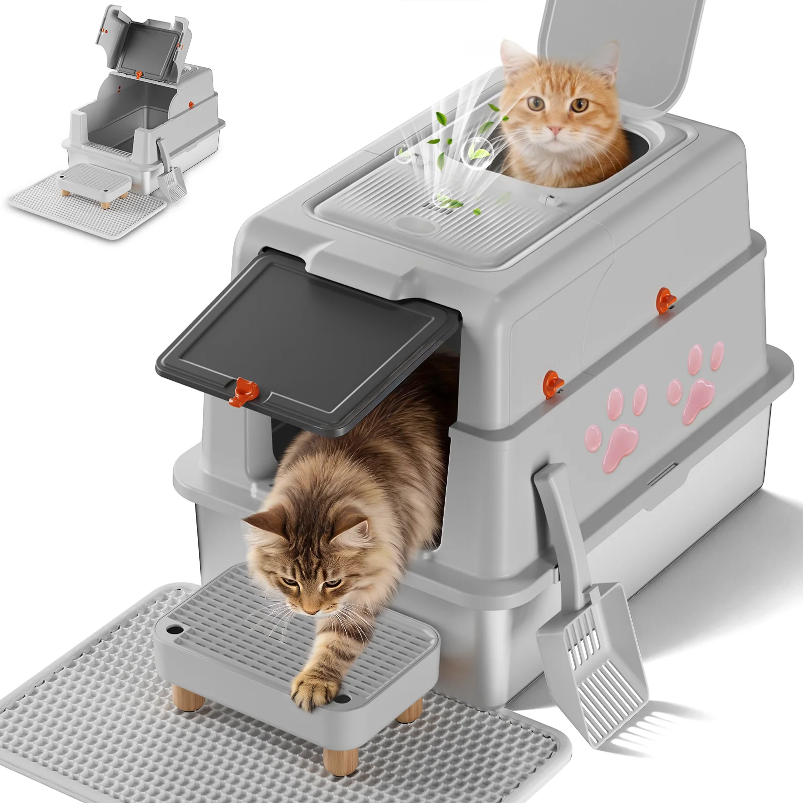 ACB08 XXXL Dual‑Entry Cat Litter Box - Image 28