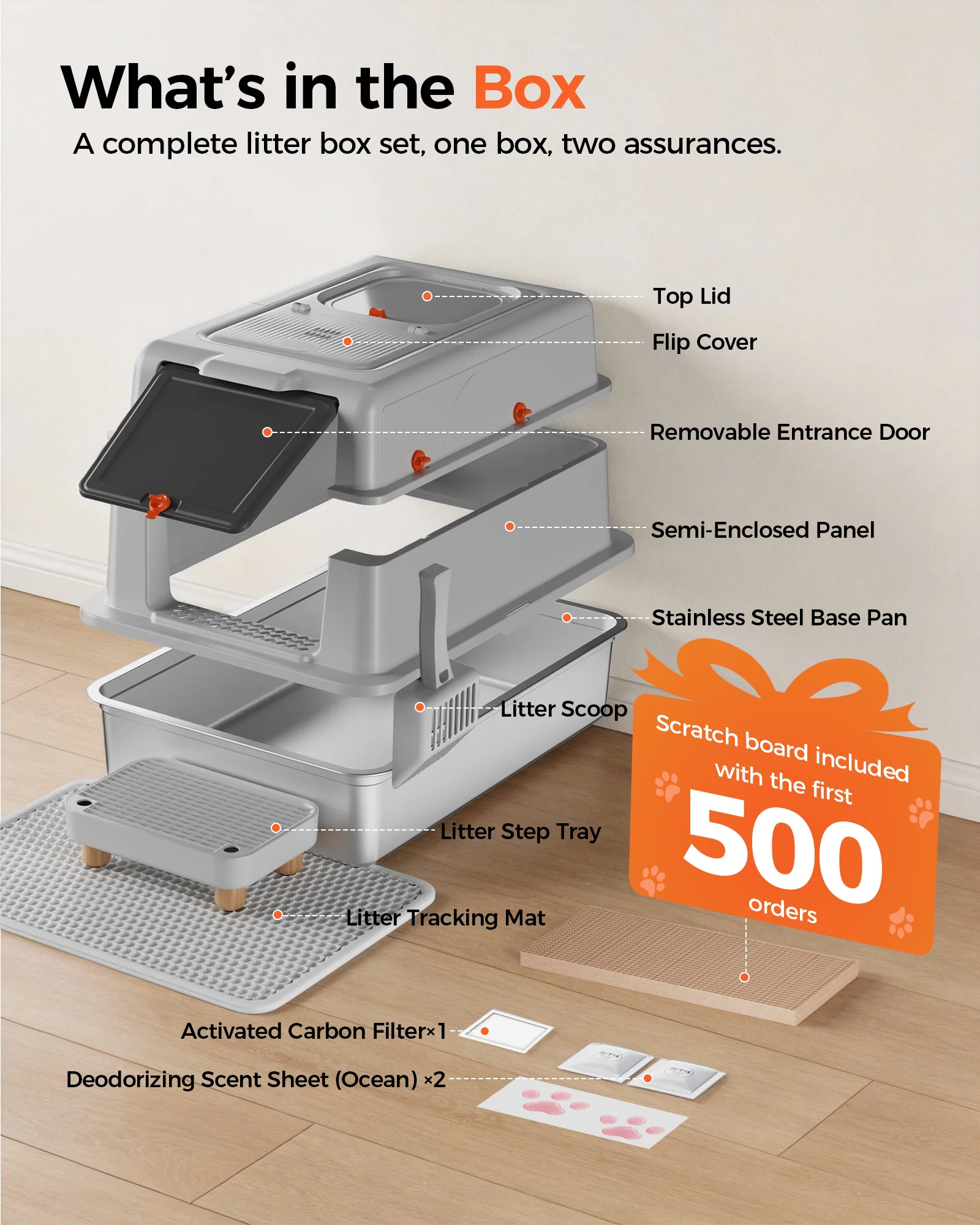 ACB08 XXXL Dual‑Entry Cat Litter Box - Image 30