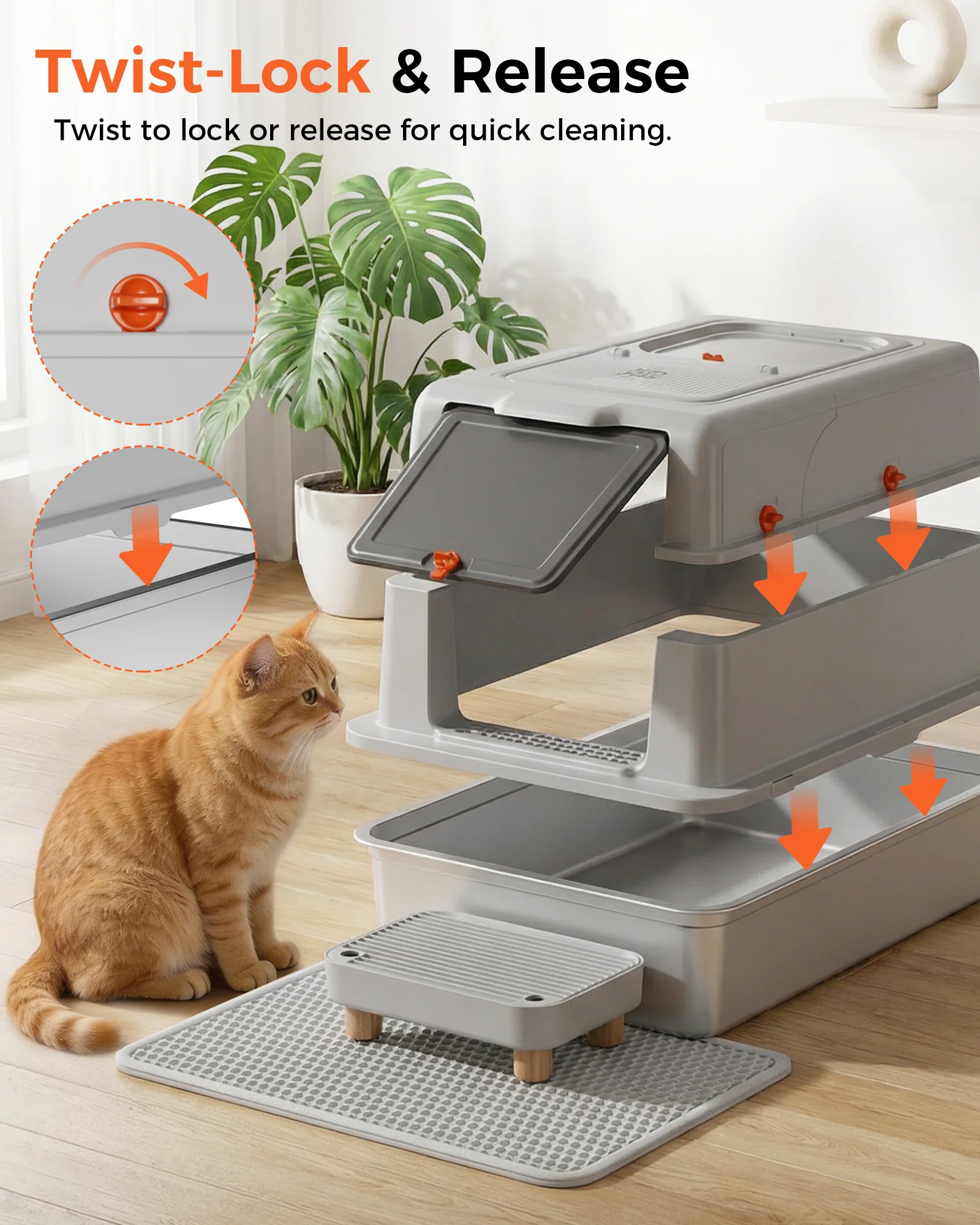 ACB08 XXXL Dual‑Entry Cat Litter Box - Image 4
