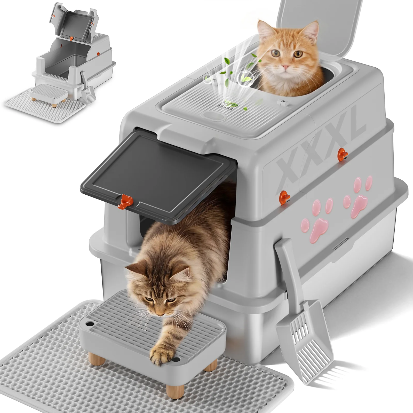 ACB08 XXXL Dual‑Entry Cat Litter Box - Image 7
