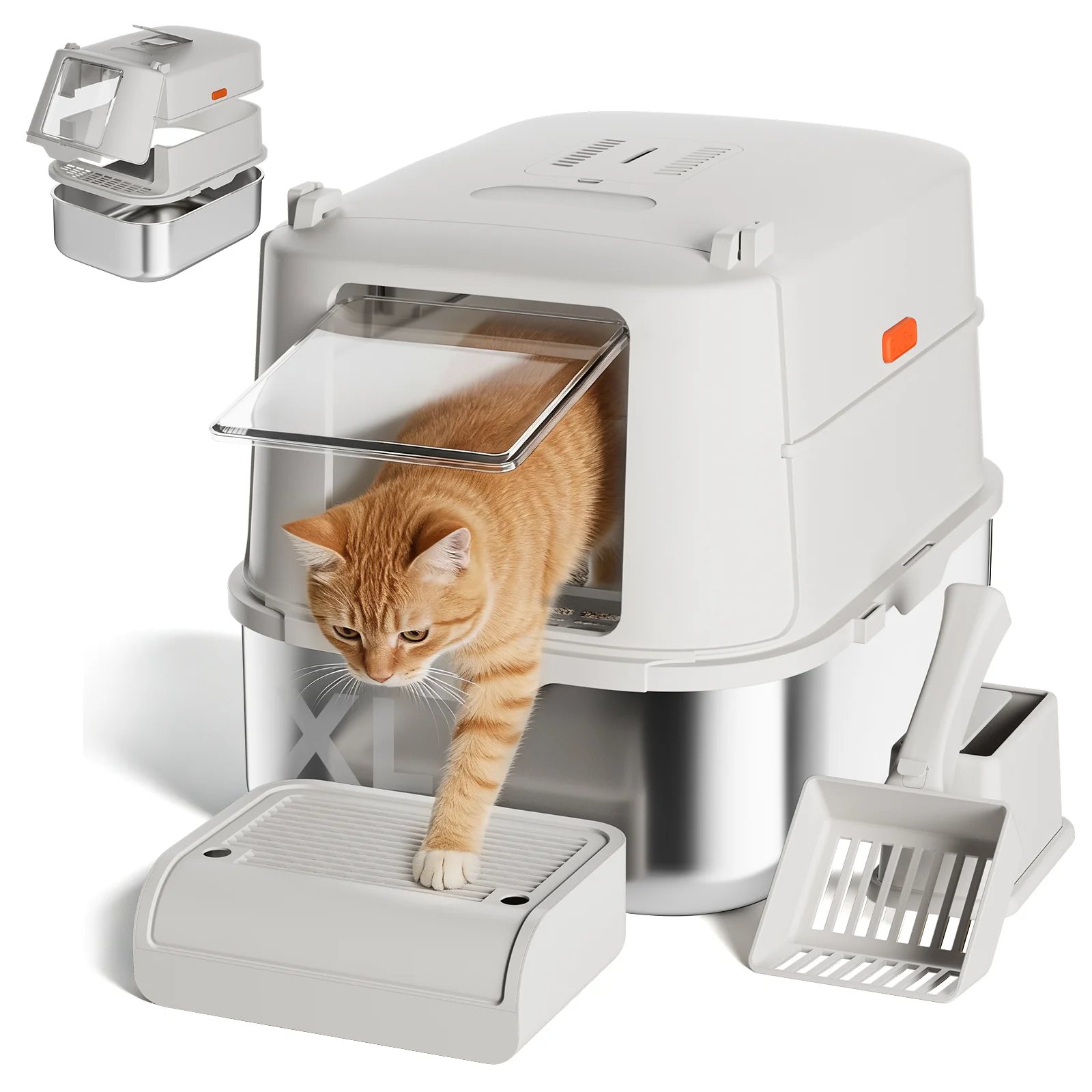 DX-PET3 Enclosed Cat Litter Box with Lid - Image 3