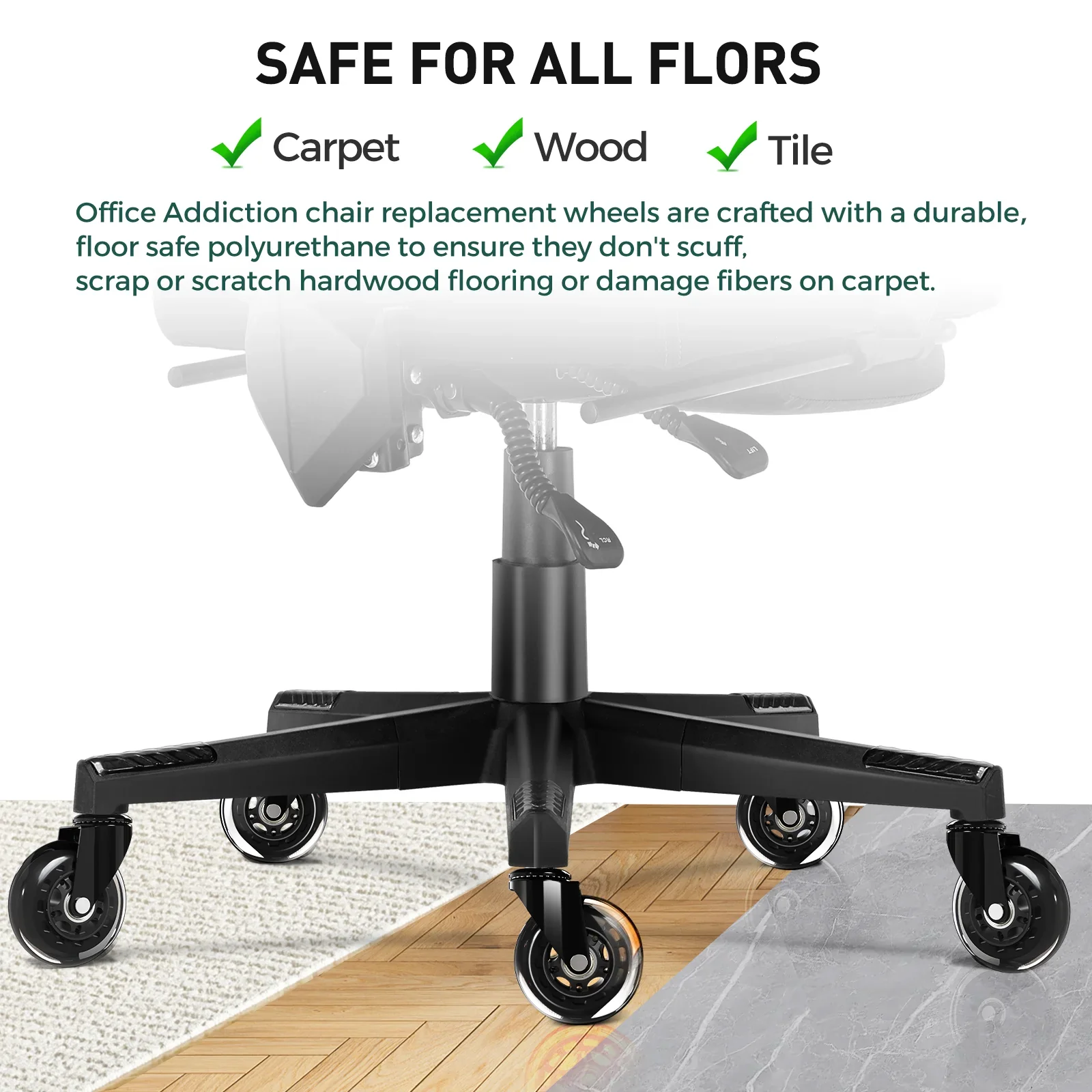 Heavy Duty PU Caster Wheel (Set) - Image 7