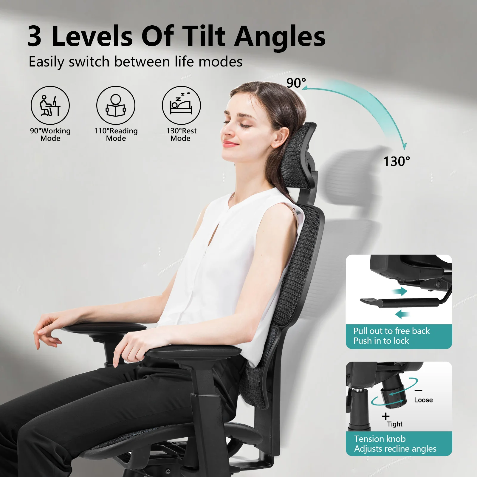 Ergonomic Office Chair with High Back CH599 - Image 4