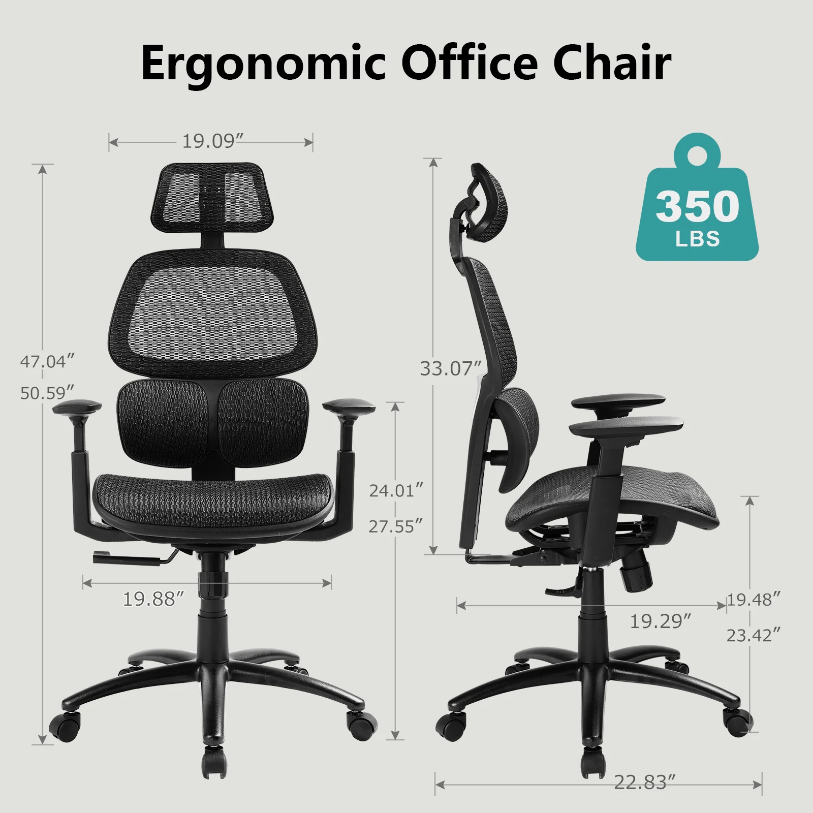 Ergonomic Office Chair with High Back CH599 - Image 7