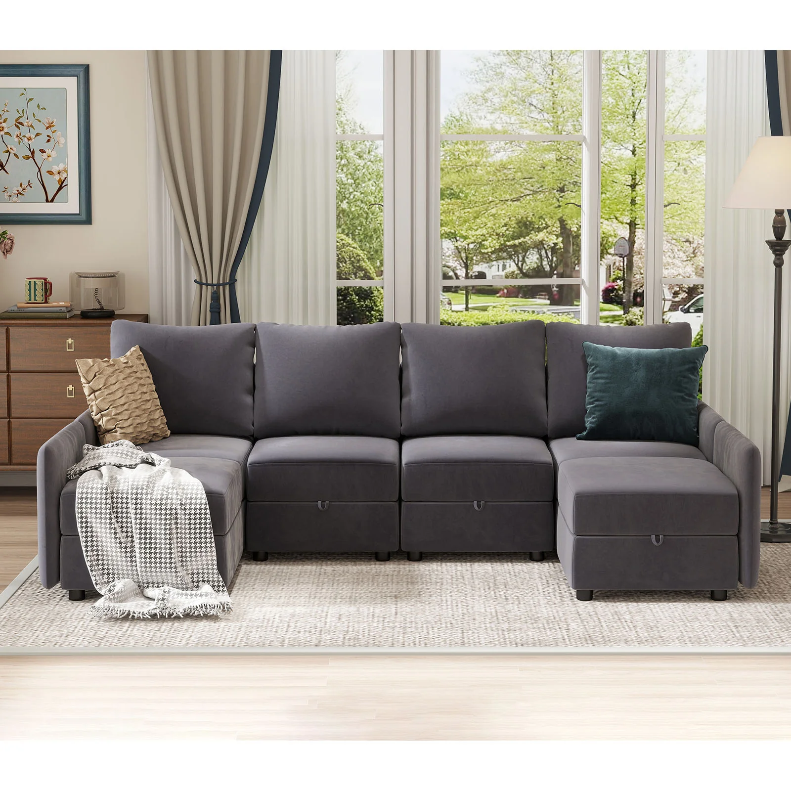 Convertible Sectional Sofa HS301 - Image 15