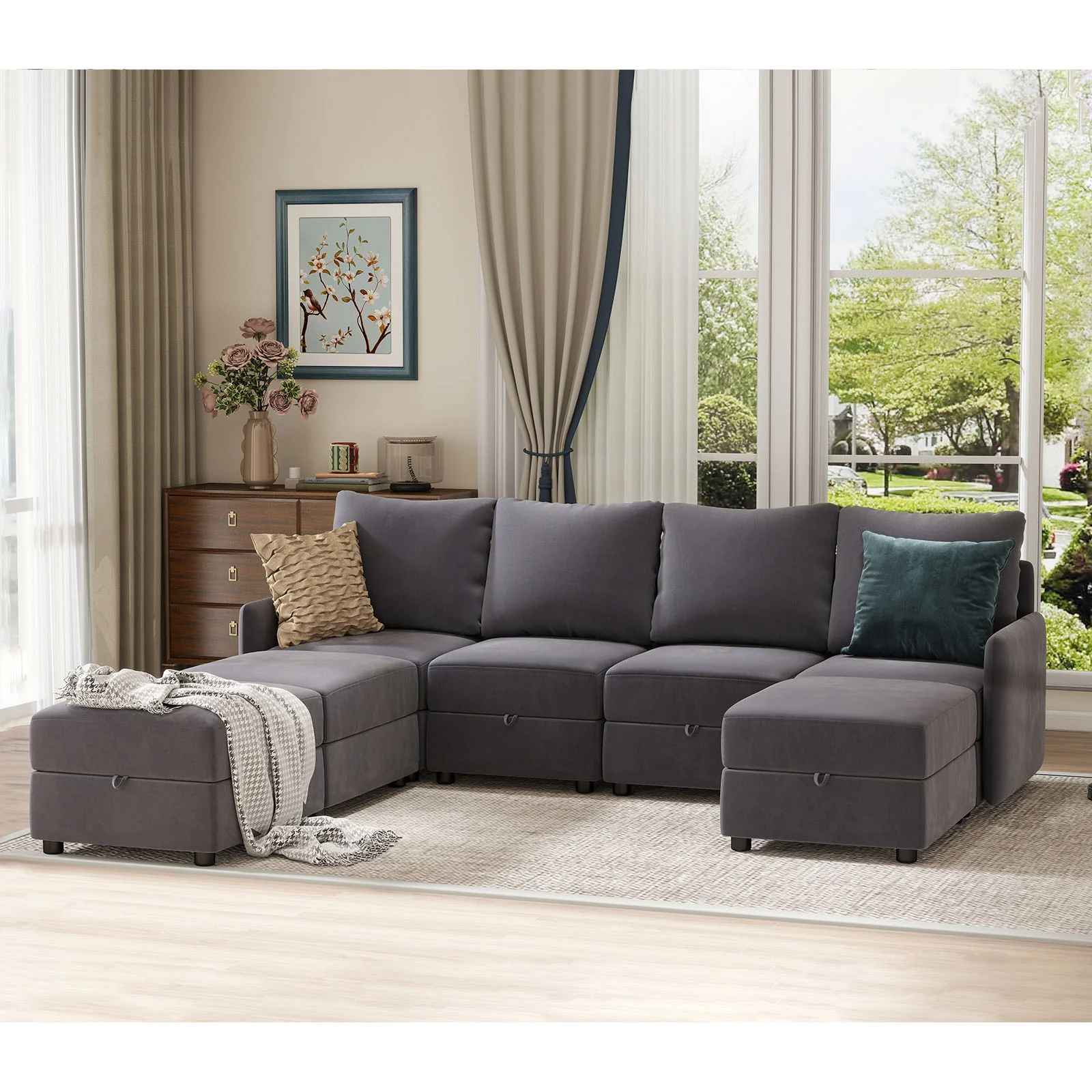 Convertible Sectional Sofa HS301 - Image 22