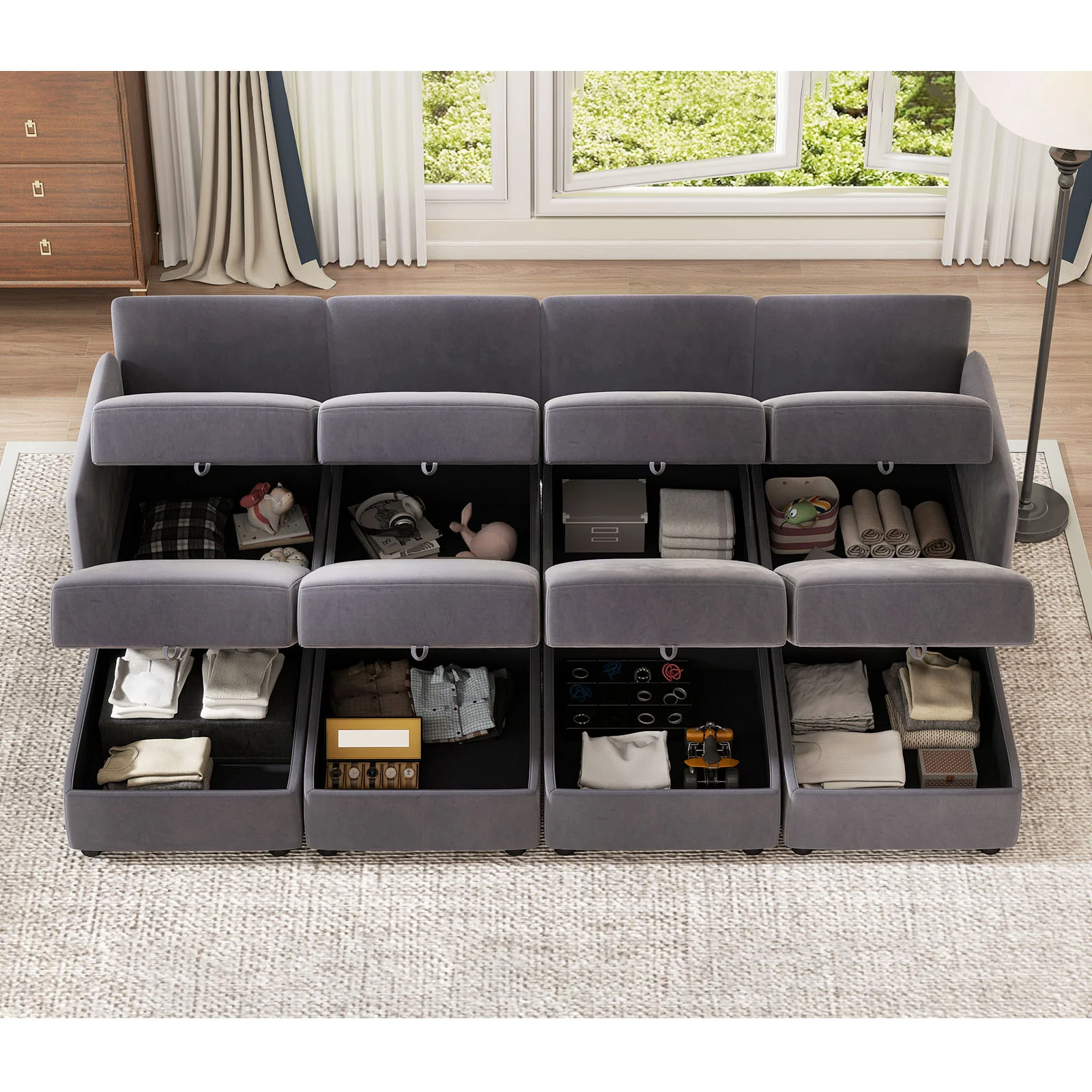 Convertible Sectional Sofa HS301 - Image 25