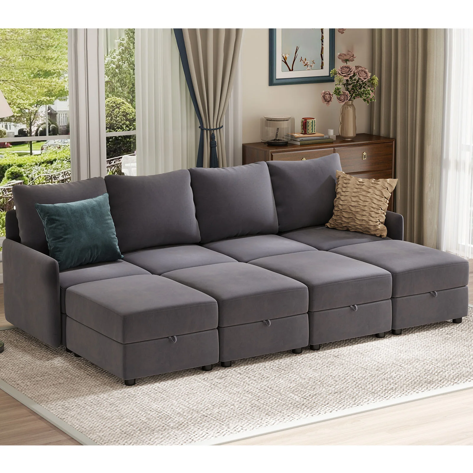 Convertible Sectional Sofa HS301 - Image 30