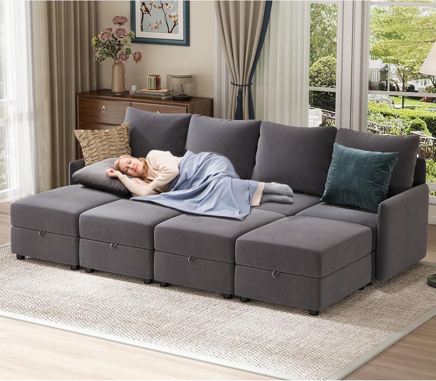 Convertible Sectional Sofa HS301 - Image 31