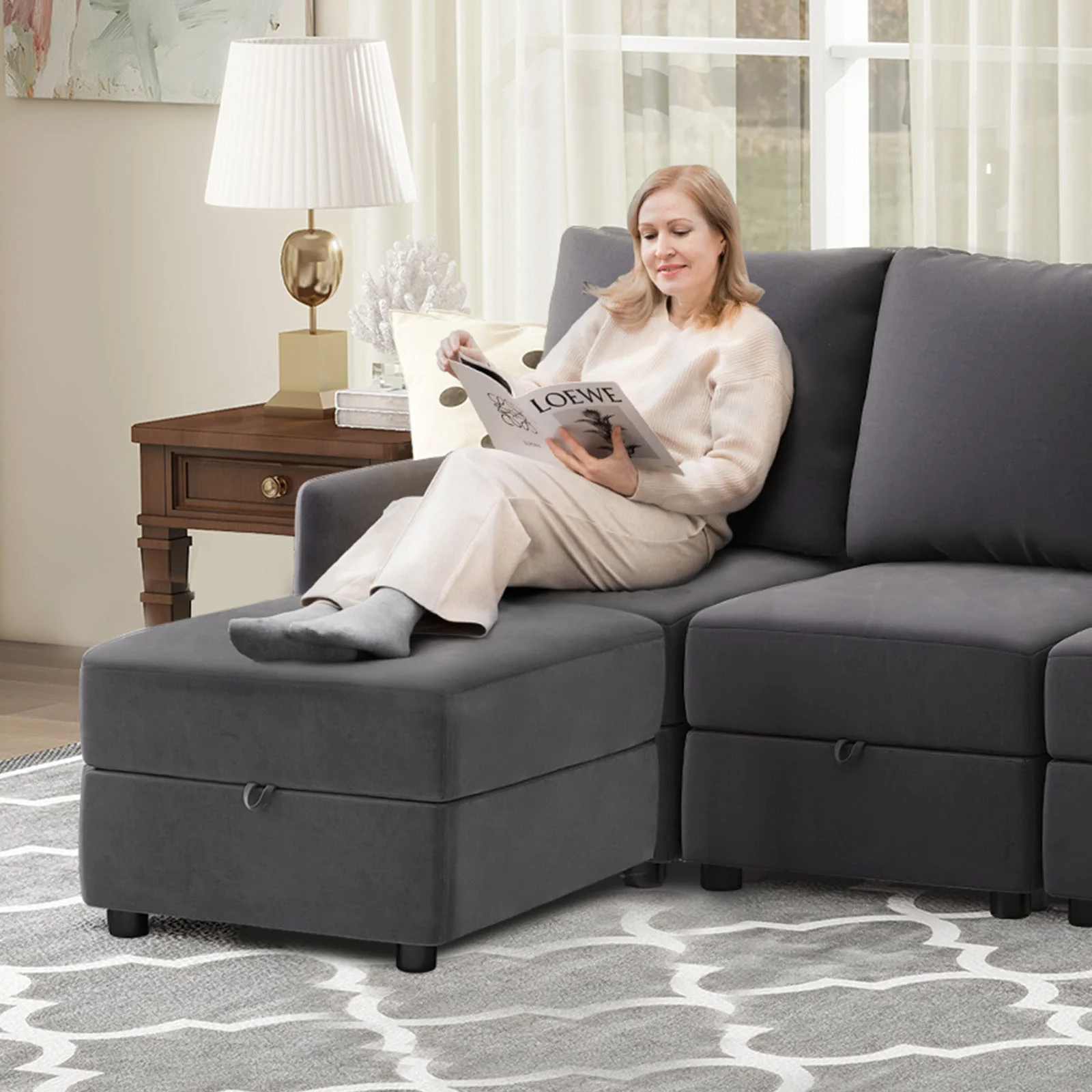 Convertible Sectional Sofa HS301 - Image 6
