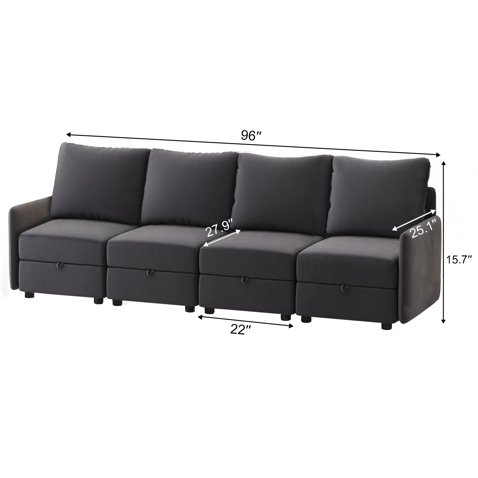 Convertible Sectional Sofa HS301 - Image 7
