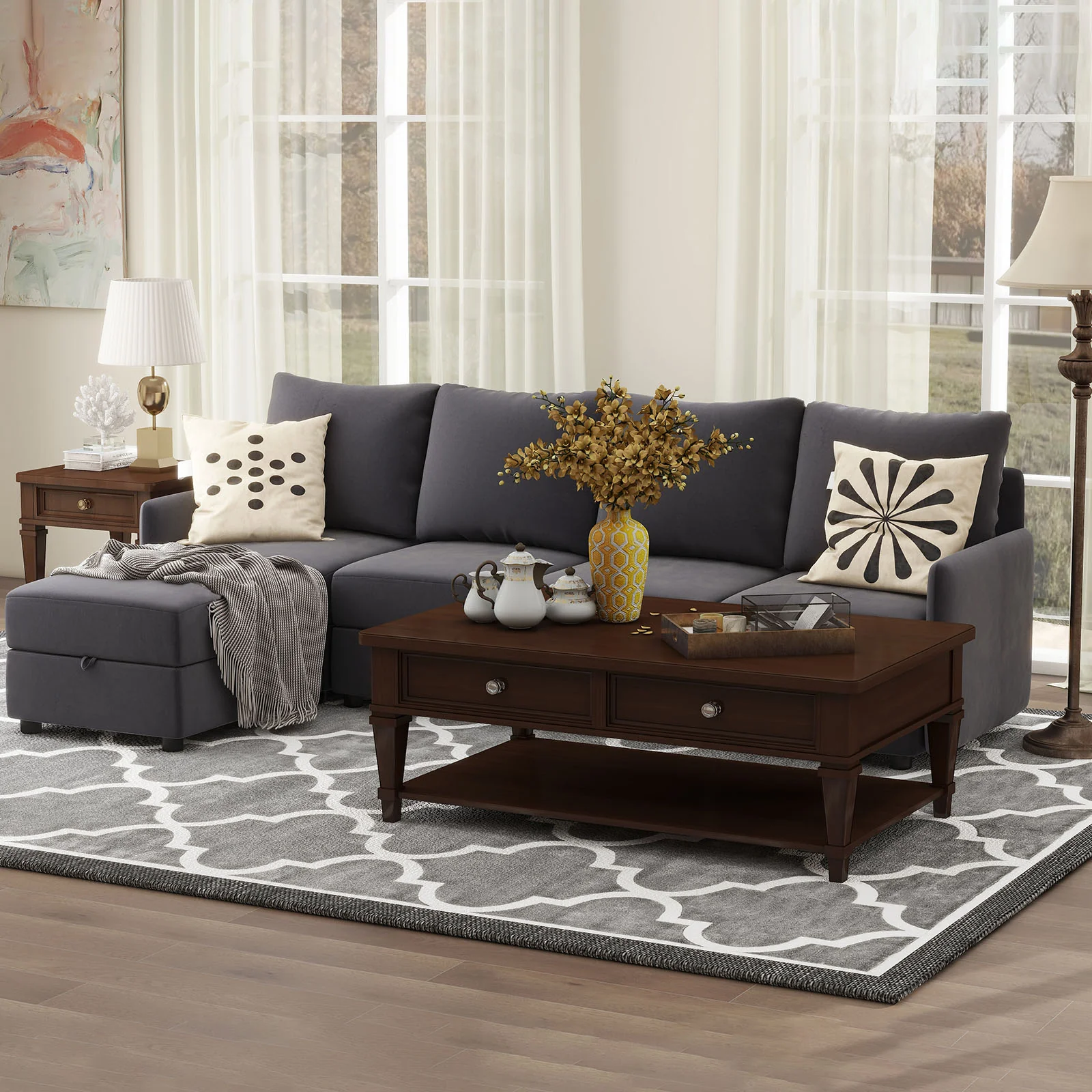 Convertible Sectional Sofa HS301 - Image 9