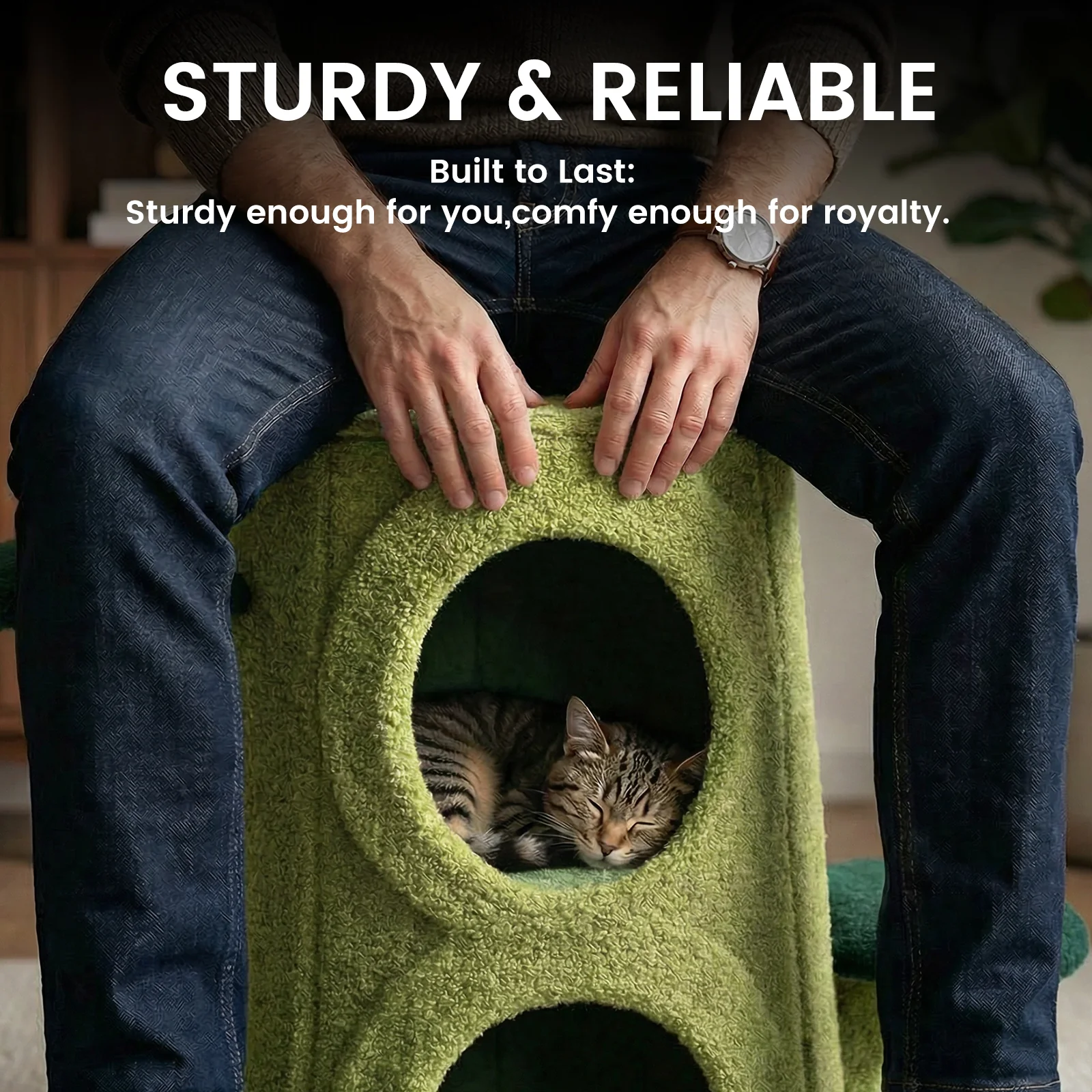 Cozy Tree Stump Cat Stool - Image 13