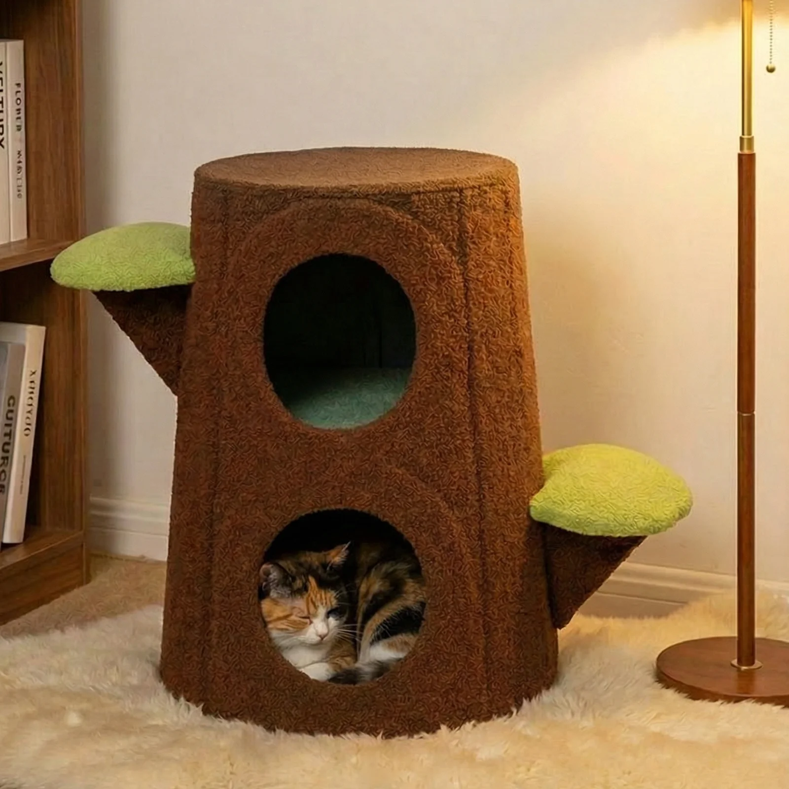 Cozy Tree Stump Cat Stool - Image 16