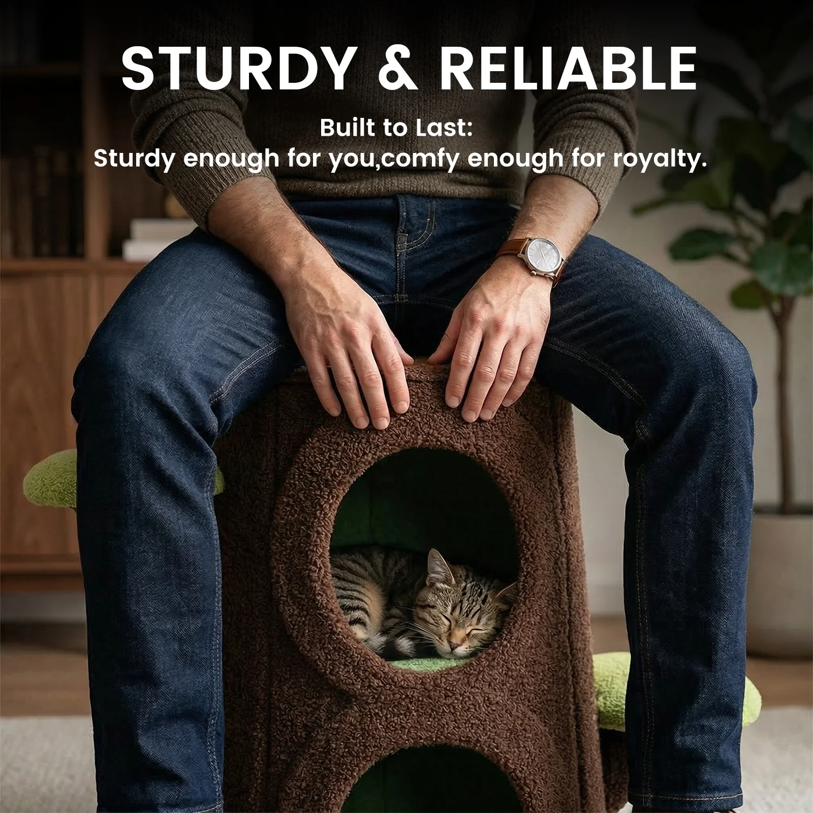 Cozy Tree Stump Cat Stool - Image 25