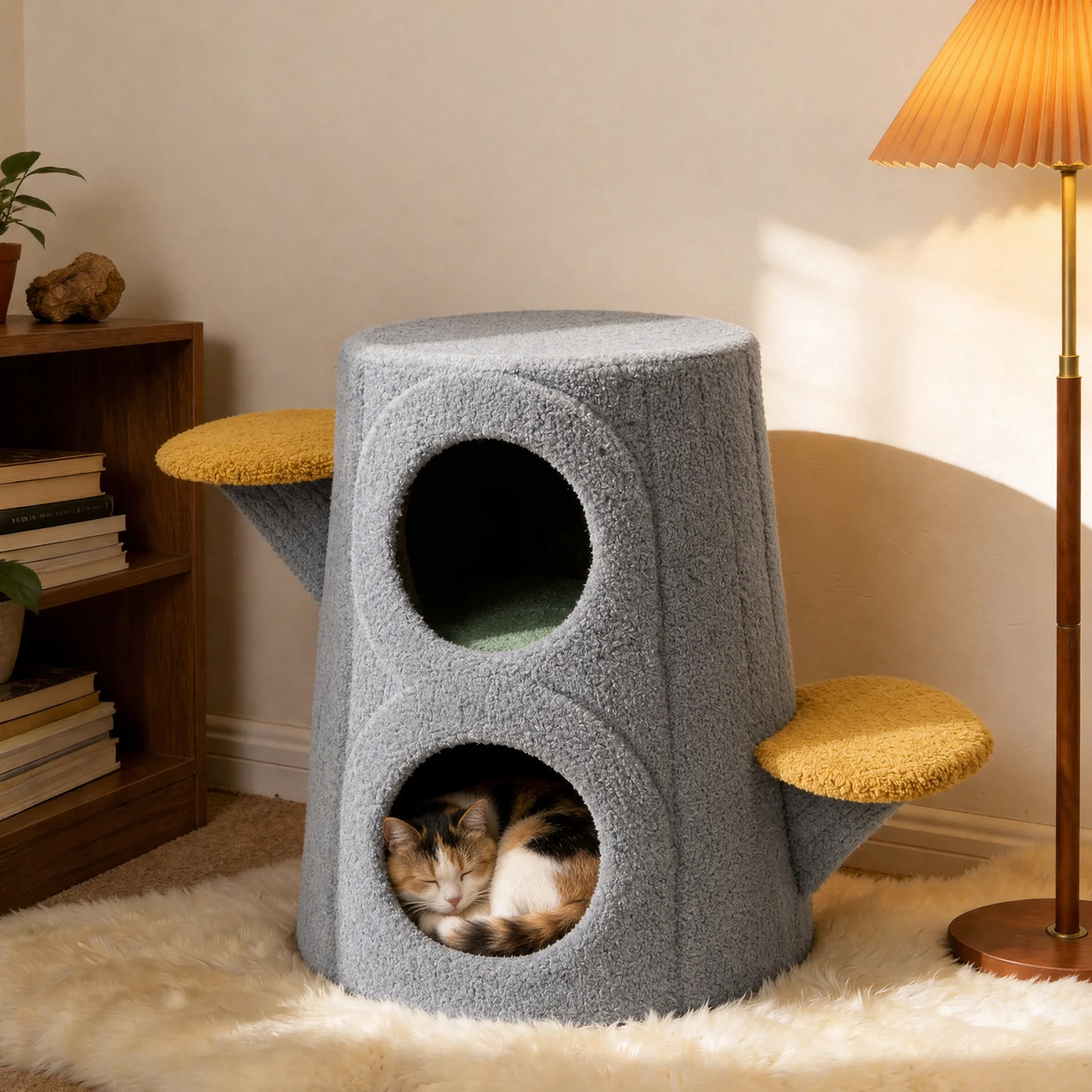 Cozy Tree Stump Cat Stool - Image 29