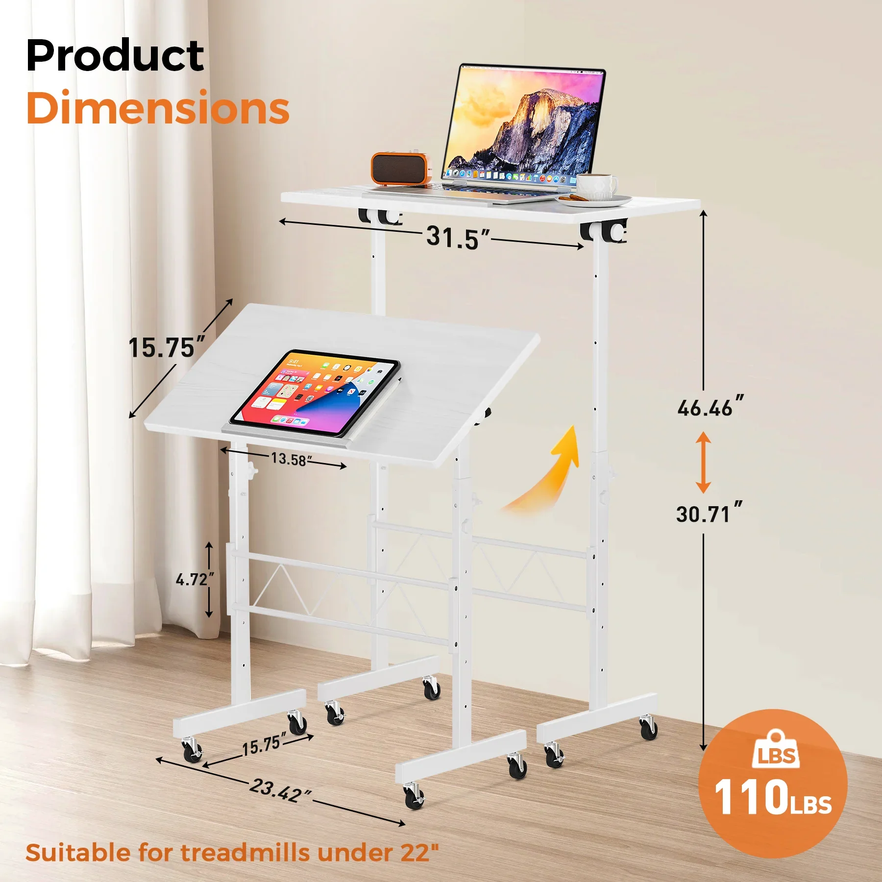 Adjustable Overbed Table DH005 - Image 14