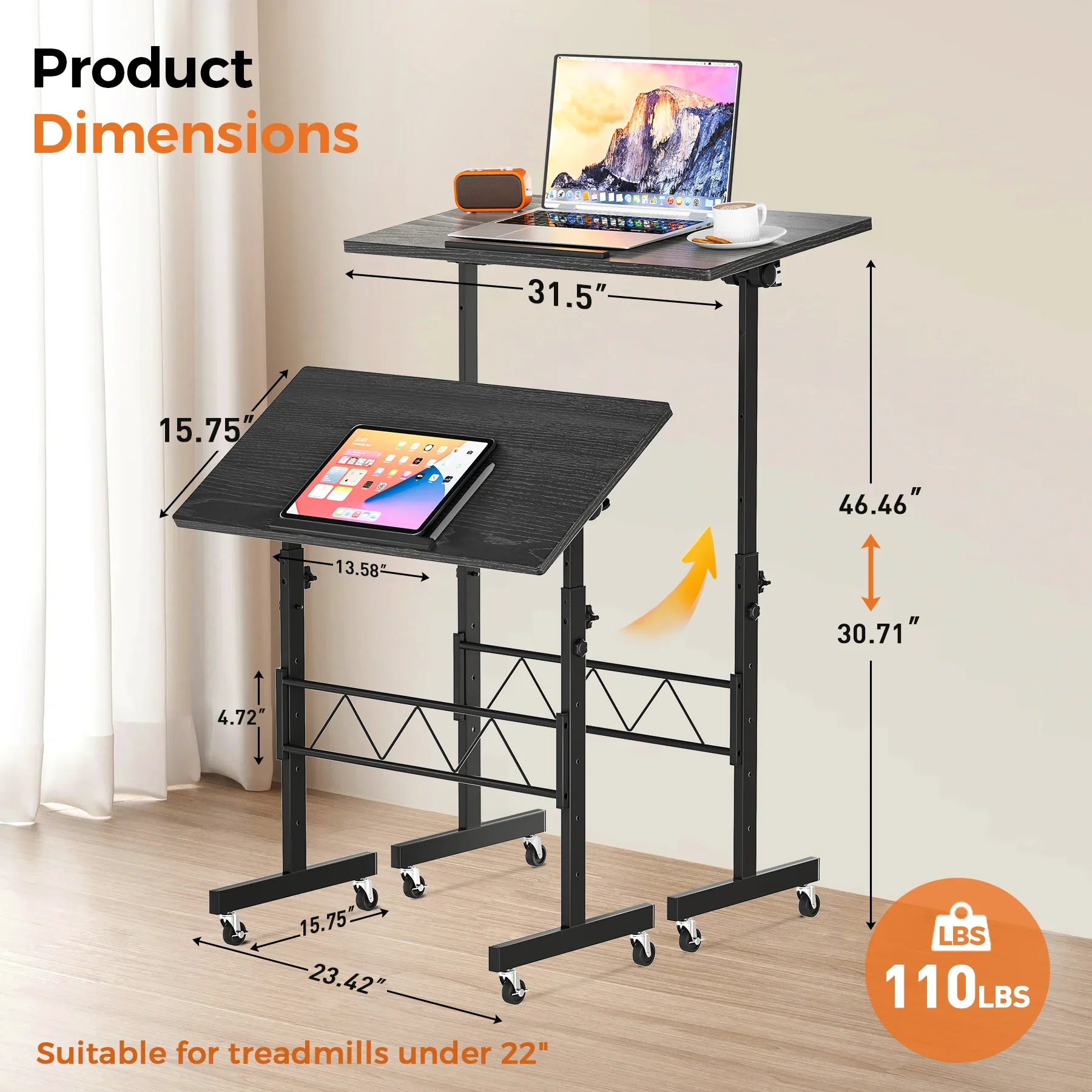 Adjustable Overbed Table DH005 - Image 24