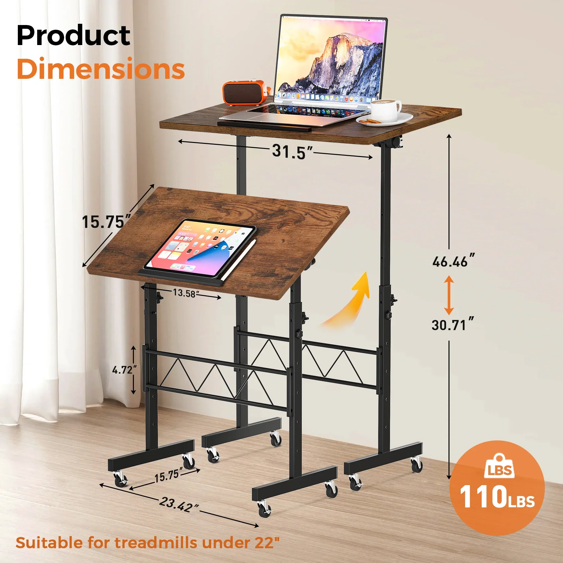 Adjustable Overbed Table DH005 - Image 32
