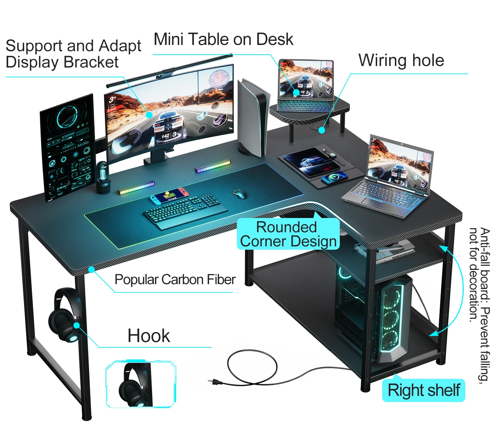 L-Shaped Desk DL001 - Image 23