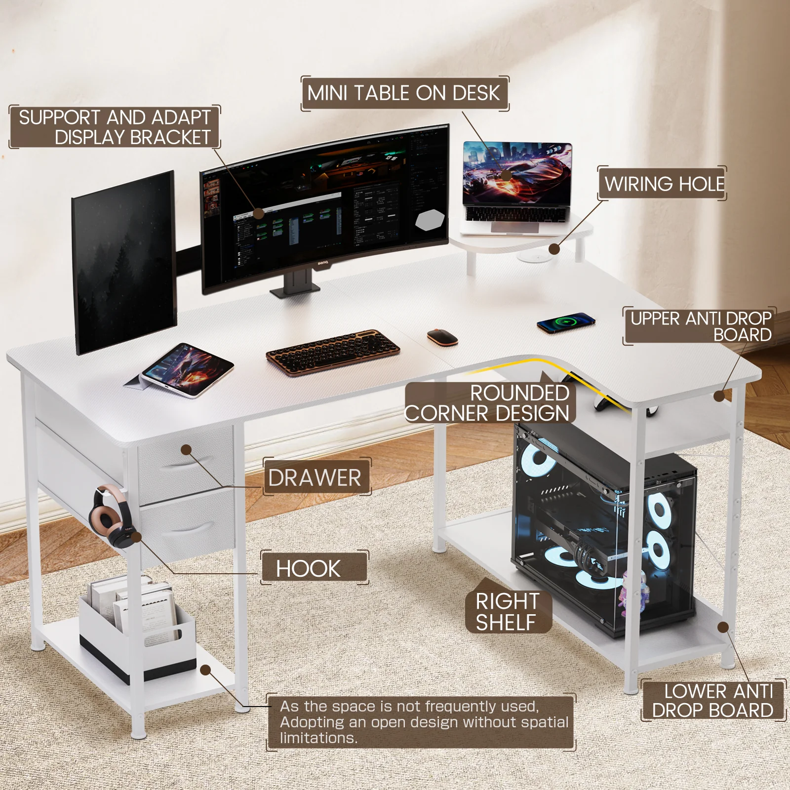 L-Shaped Desk DL004 - Image 11