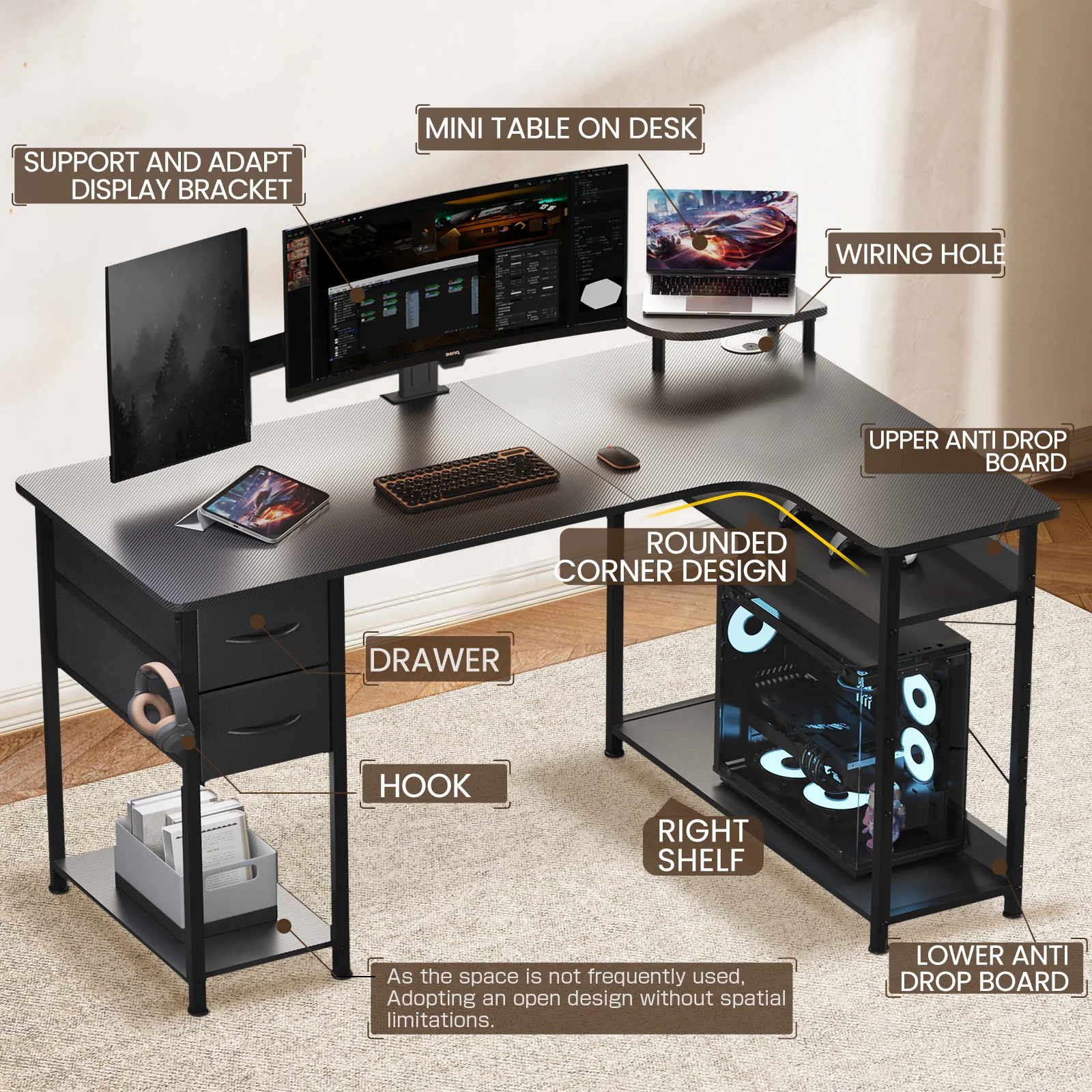L-Shaped Desk DL004 - Image 19