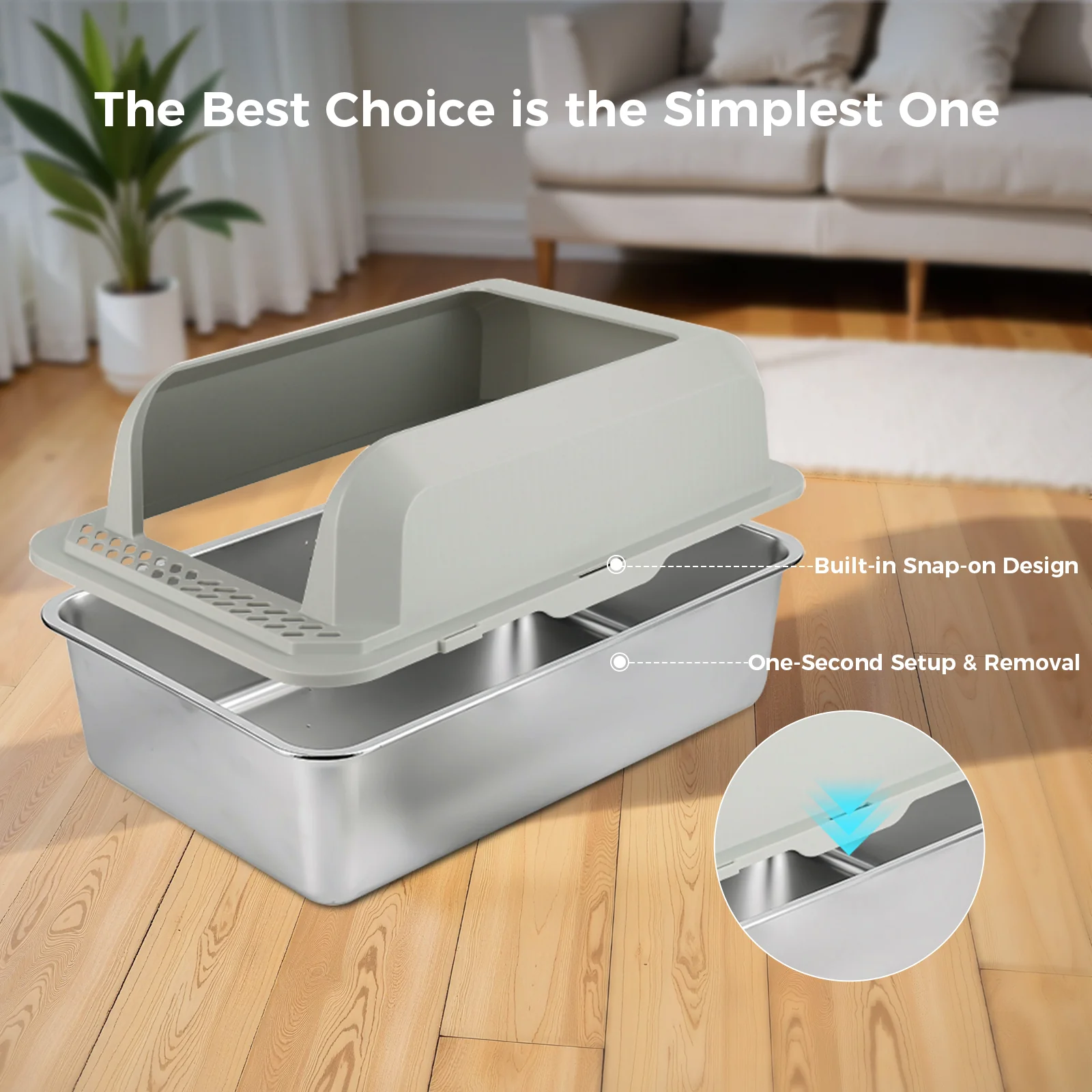 Stainless Steel Litter Box - Image 4