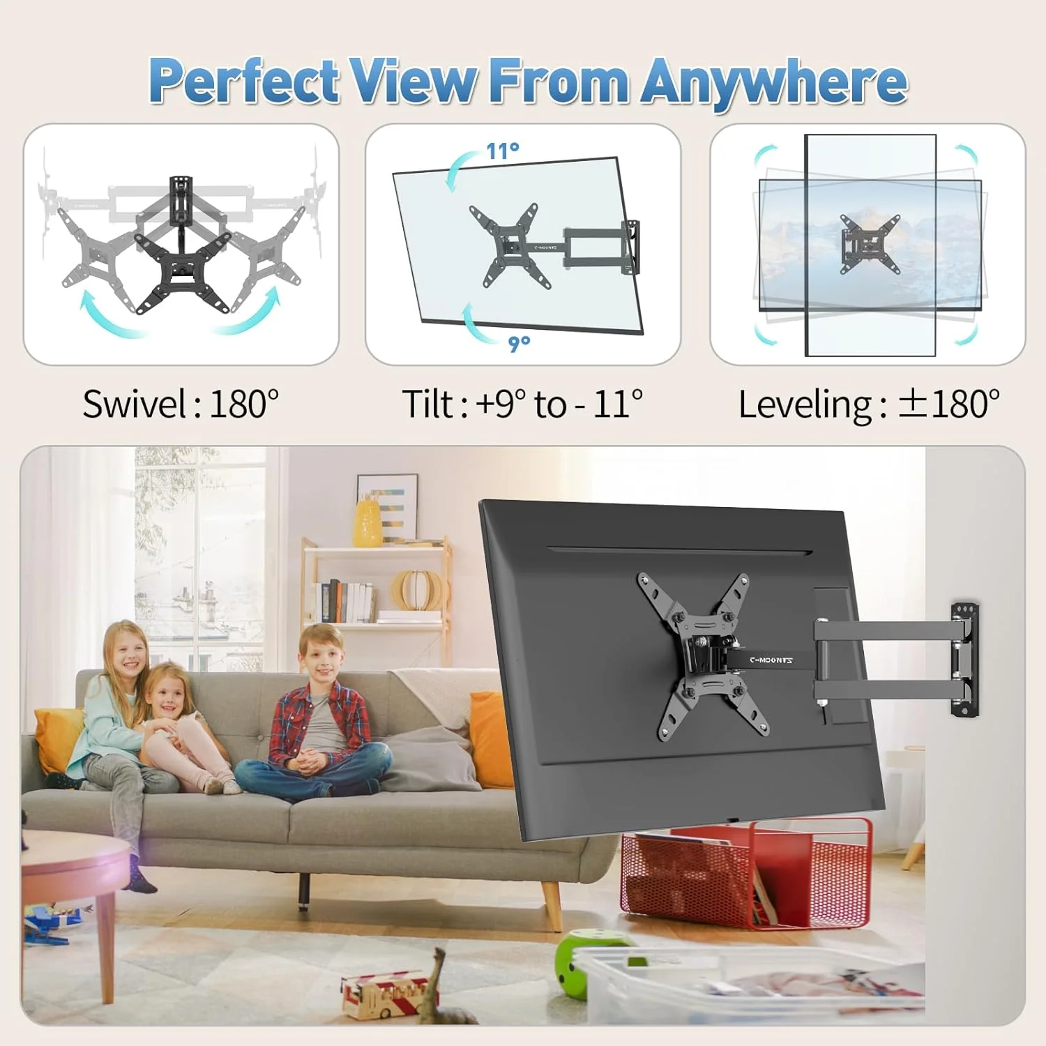 Full Motion TV Wall Mount - Image 4