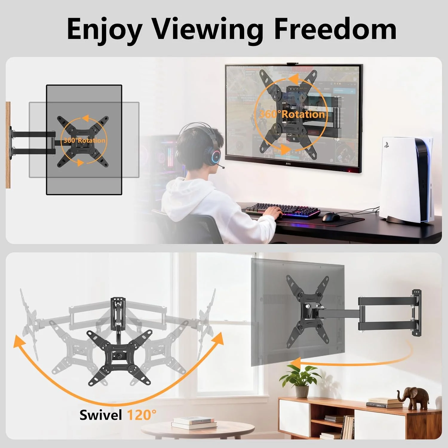 Full Motion TV Wall Mount - Image 8