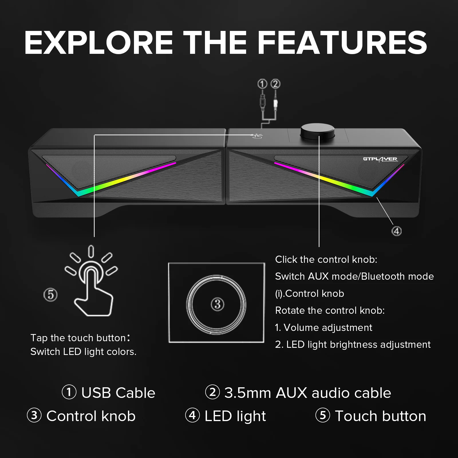 Gaming Bluetooth Lynck Speaker GT-Spker 1 - Image 14