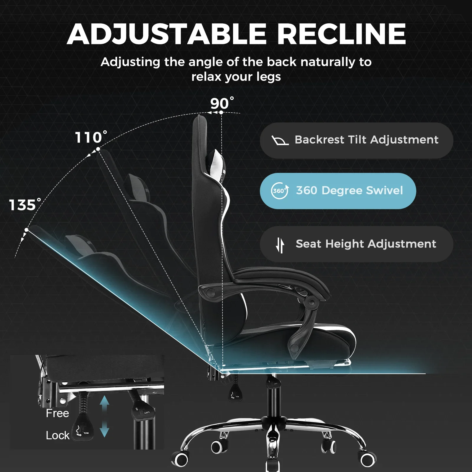 Footrest Series GT800A Fabric - Image 19