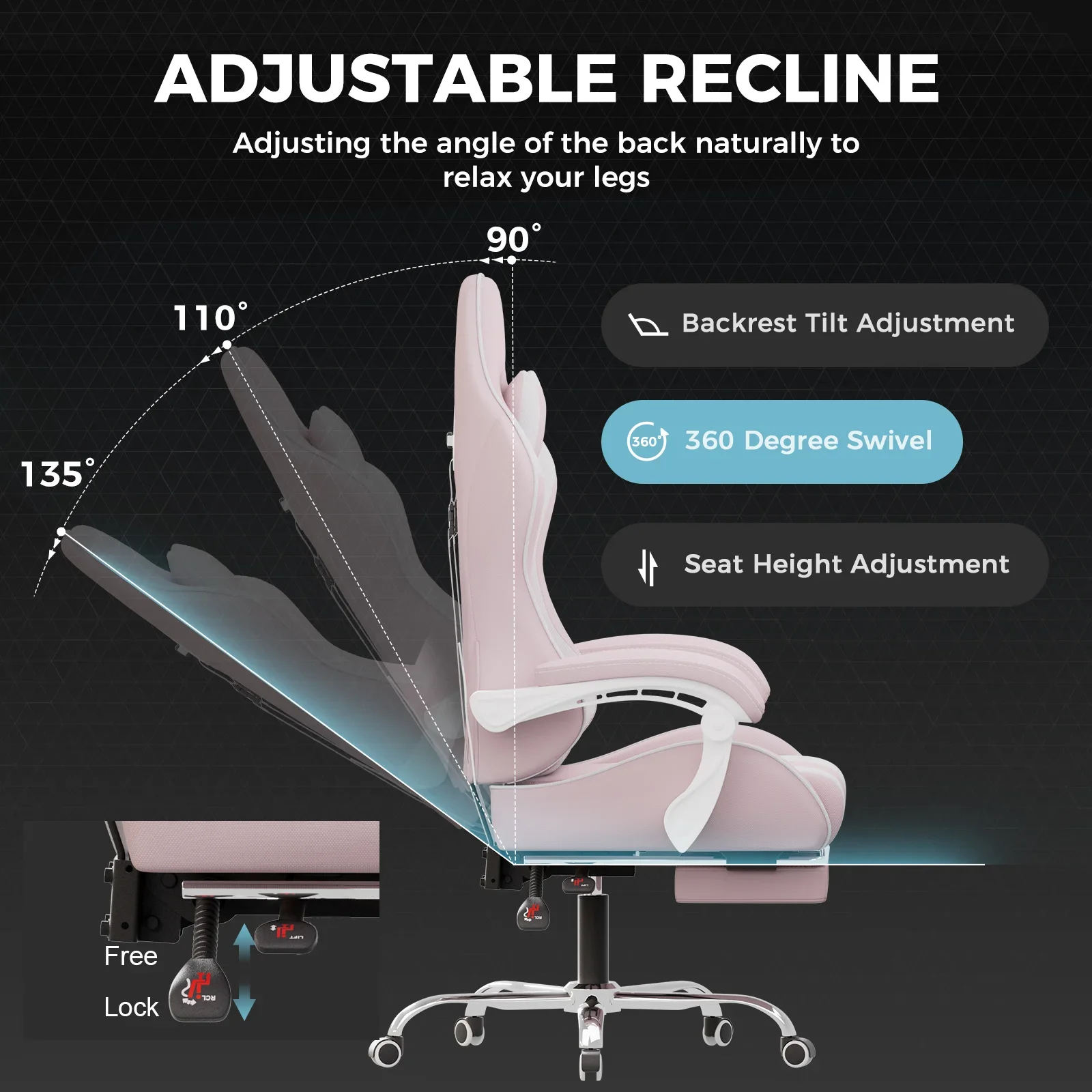 Footrest Series GT800A Fabric - Image 25