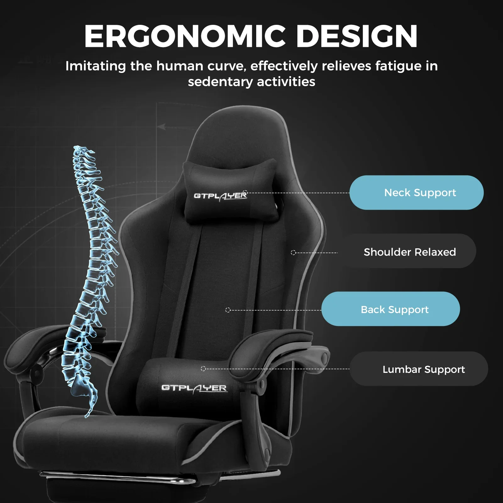 Footrest Series GT800A Fabric - Image 35